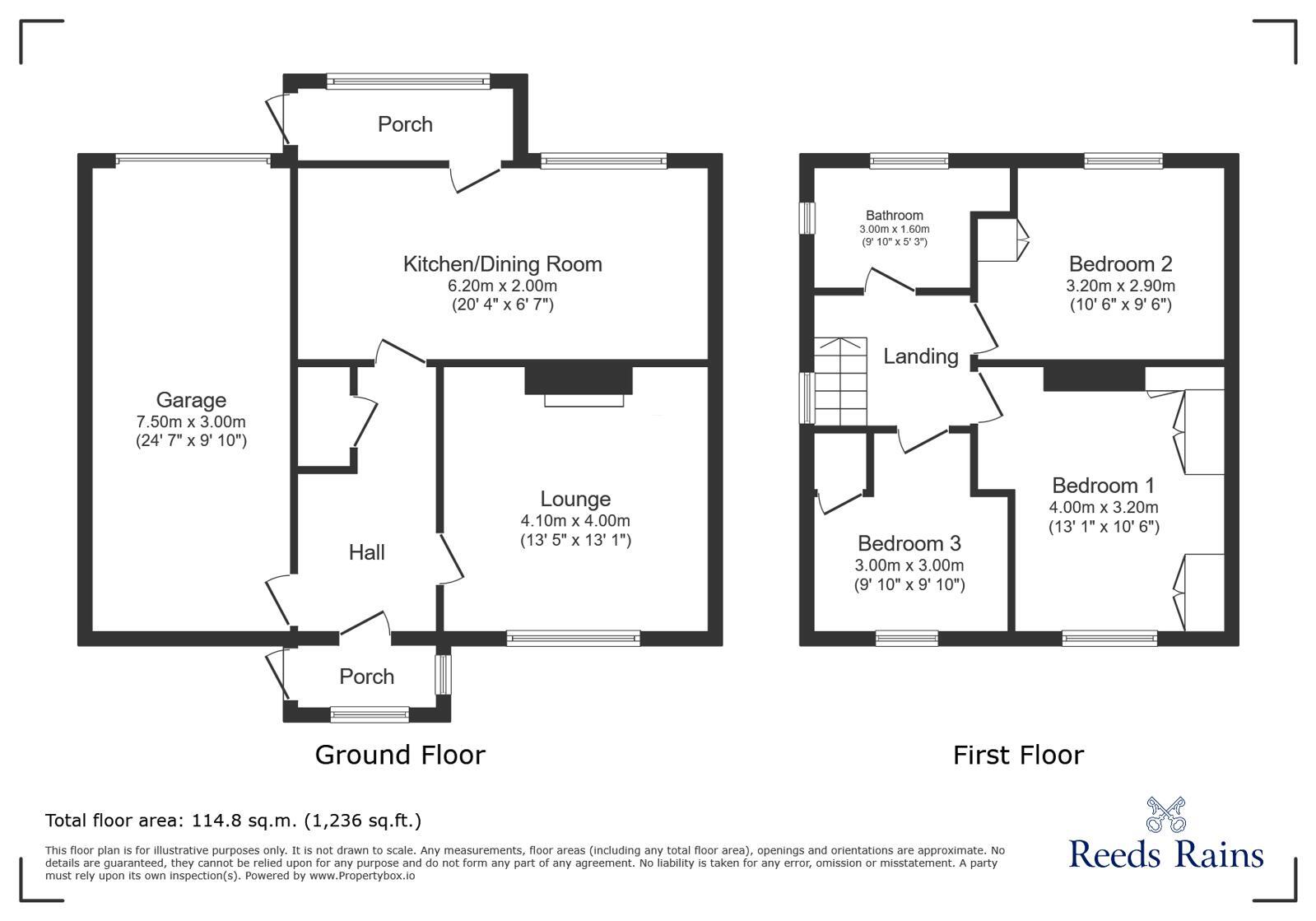 Floorplan of 3 bedroom Semi Detached House for sale, Hillside, Chester Le Street, Durham, DH3