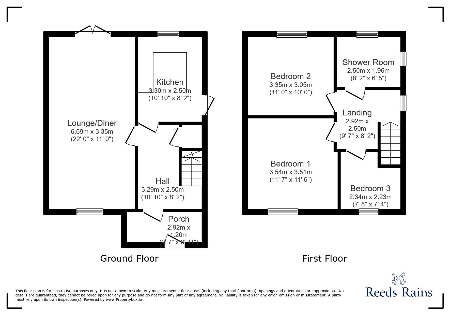 Floorplan of 3 bedroom End Terrace House for sale, Hopgarth Gardens, Chester Le Street, Durham, DH3