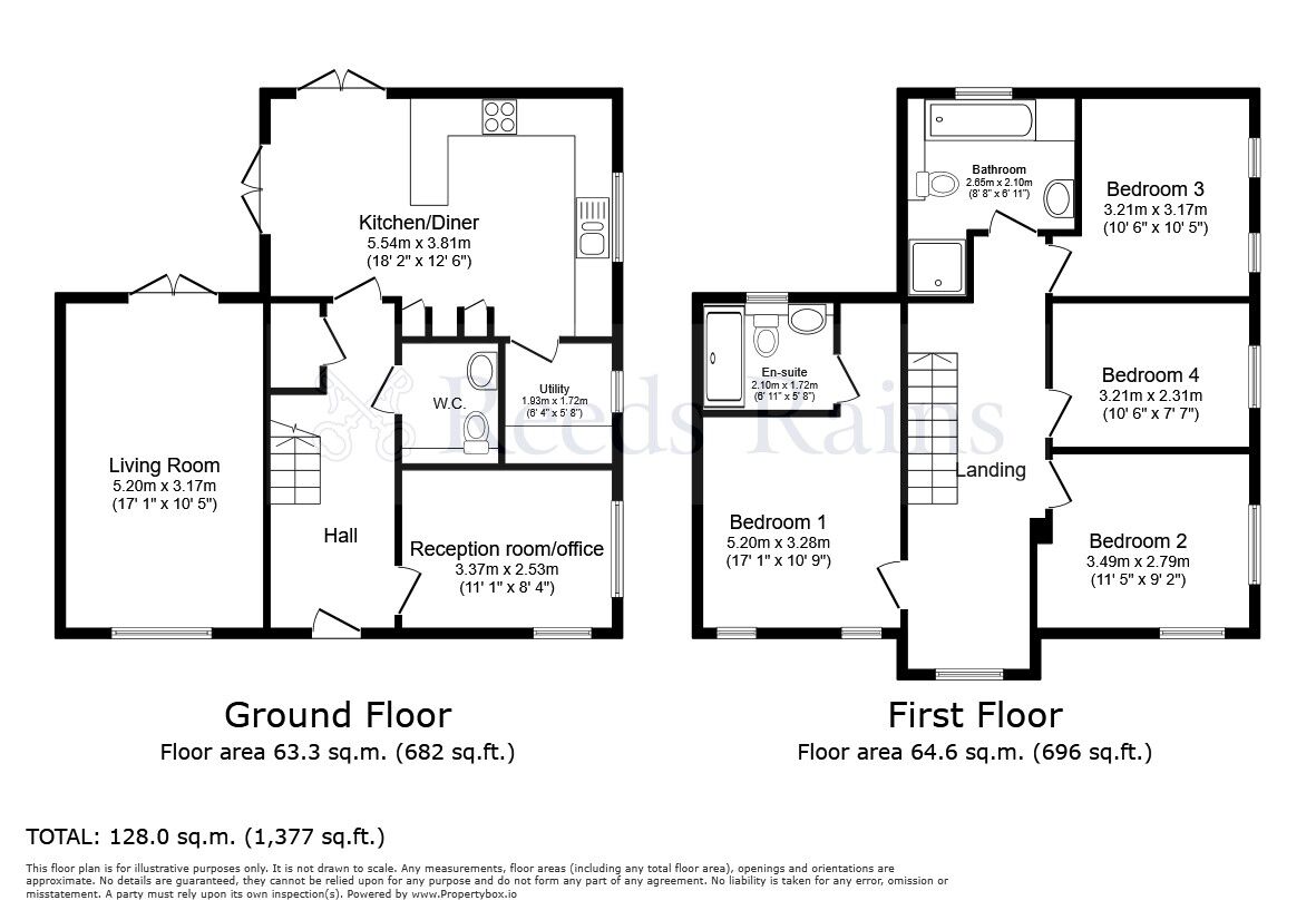 Floorplan of 4 bedroom Detached House for sale, Aspen Close, Birtley, Tyne and Wear, DH3