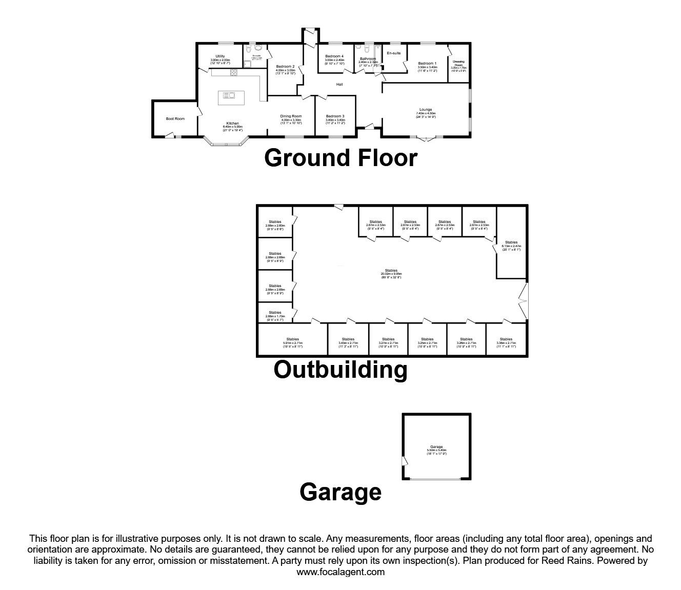 Floorplan of 4 bedroom Detached Bungalow for sale, Northside, Birtley, Tyne and Wear, DH3