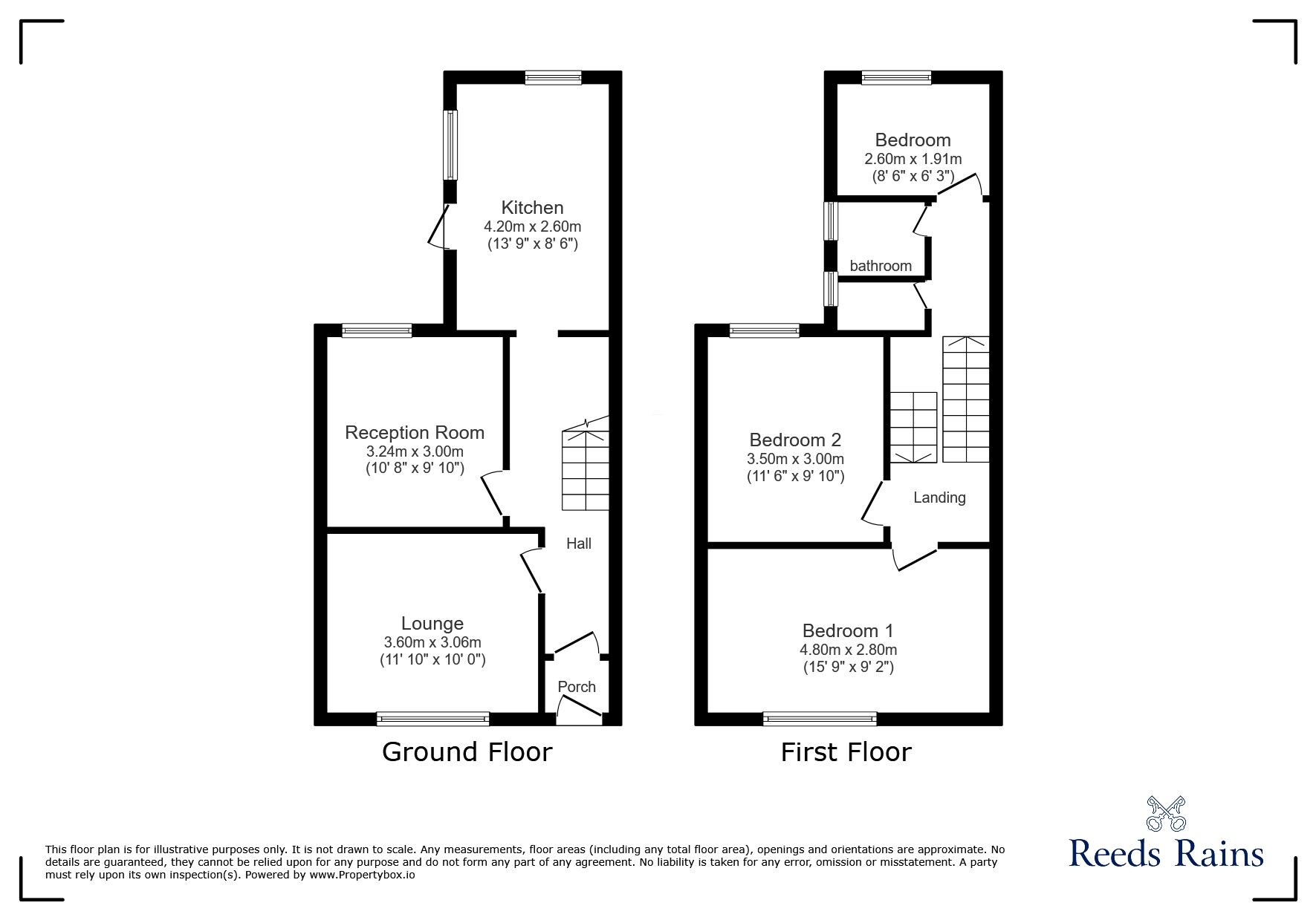 Floorplan of 3 bedroom Mid Terrace House for sale, Louvaine Terrace, Hetton-le-Hole, Tyne and Wear, DH5