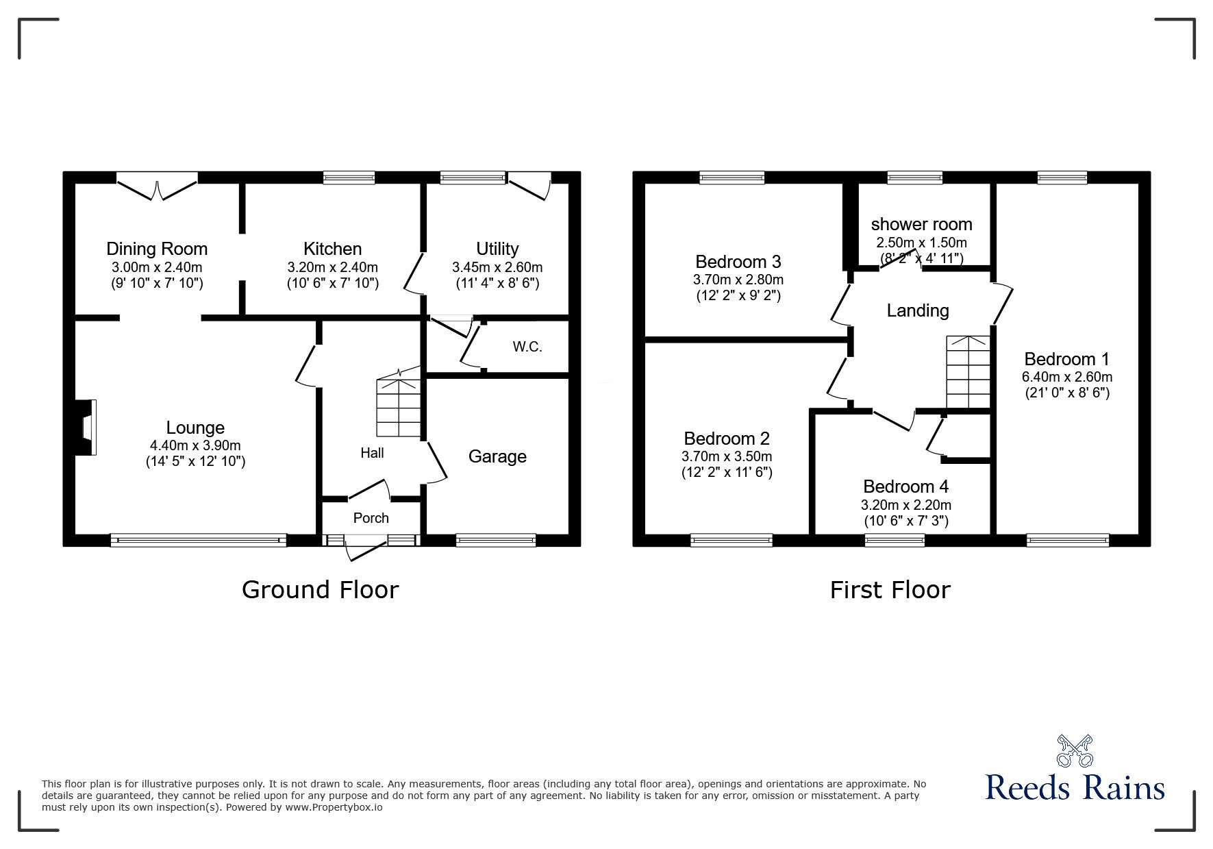 Floorplan of 4 bedroom Detached House for sale, Elmway, Chester Le Street, Durham, DH2