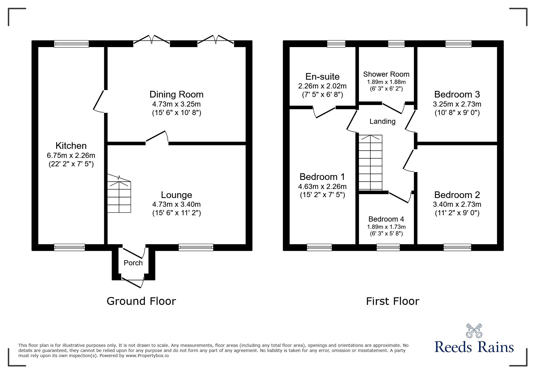 Floorplan of 4 bedroom Semi Detached House for sale, Penhill Close, Ouston, Durham, DH2