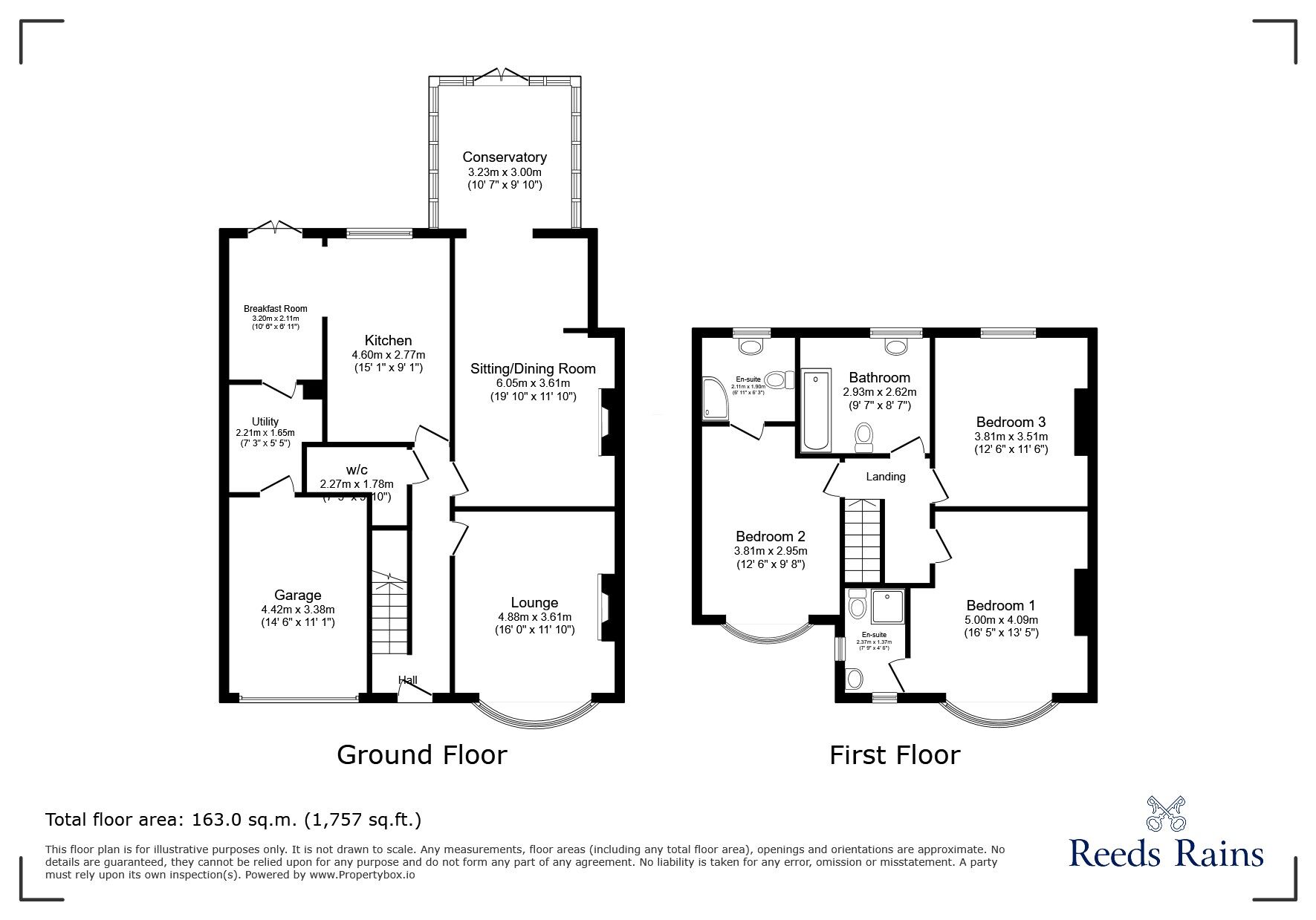 Floorplan of 3 bedroom Semi Detached House for sale, Park Road North, Chester Le Street, Durham, DH3