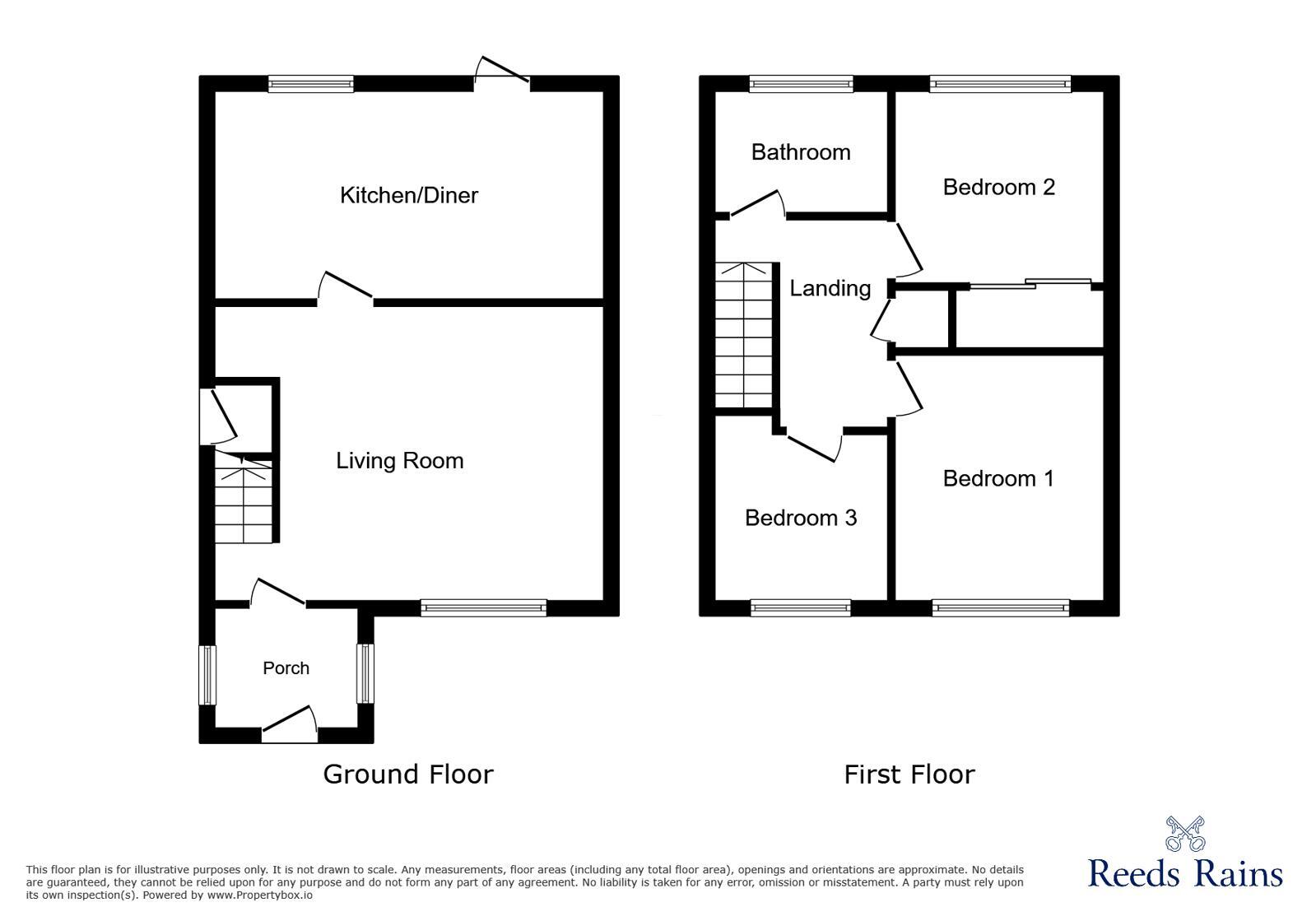 Floorplan of 3 bedroom End Terrace House for sale, Redesdale Road, Chester Le Street, Durham, DH2