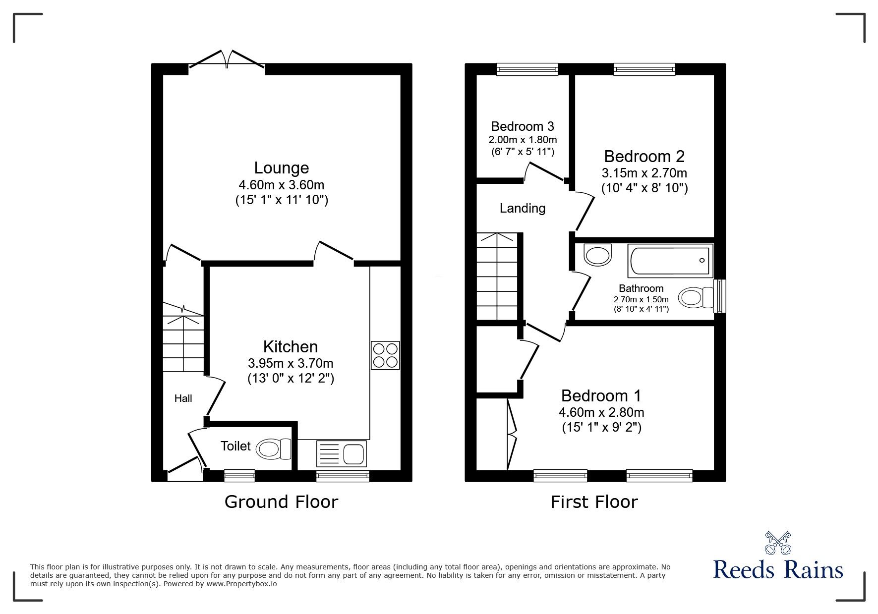 Floorplan of 3 bedroom Semi Detached House for sale, Ivyway, Pelton, Durham, DH2