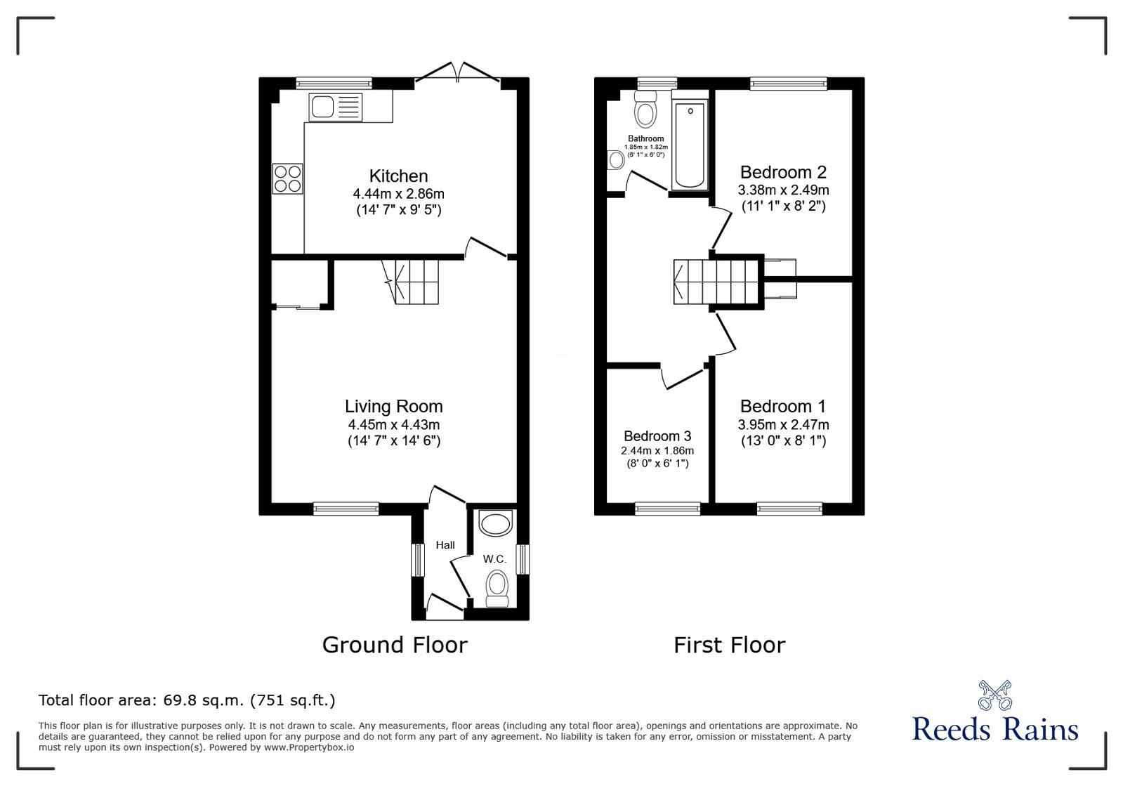 Floorplan of 3 bedroom Detached House for sale, Perkins Close, Hetton-le-Hole, Tyne and Wear, DH5