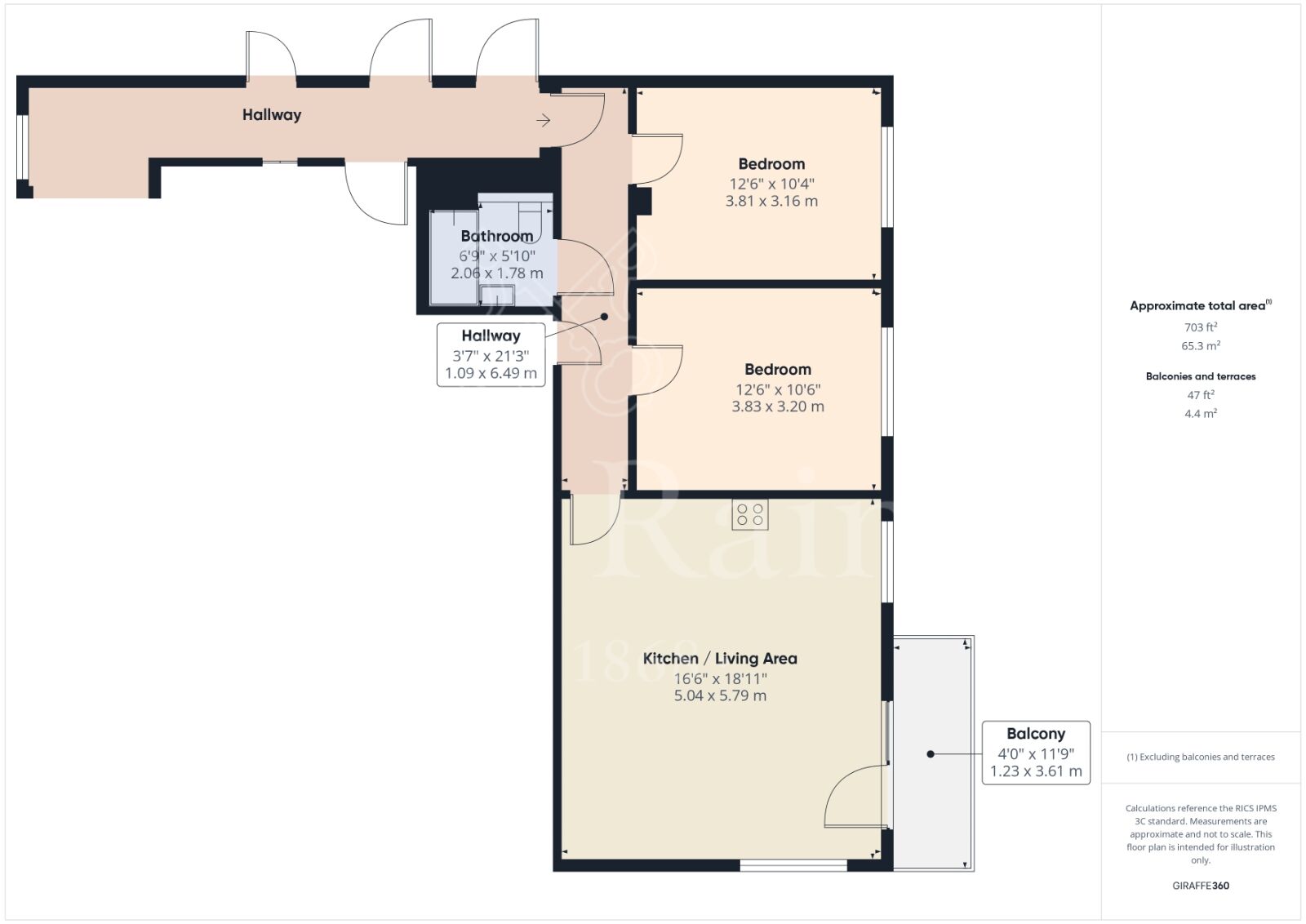 Floorplan of 2 bedroom  Flat to rent, Vickers Lane, Dartford, DA1
