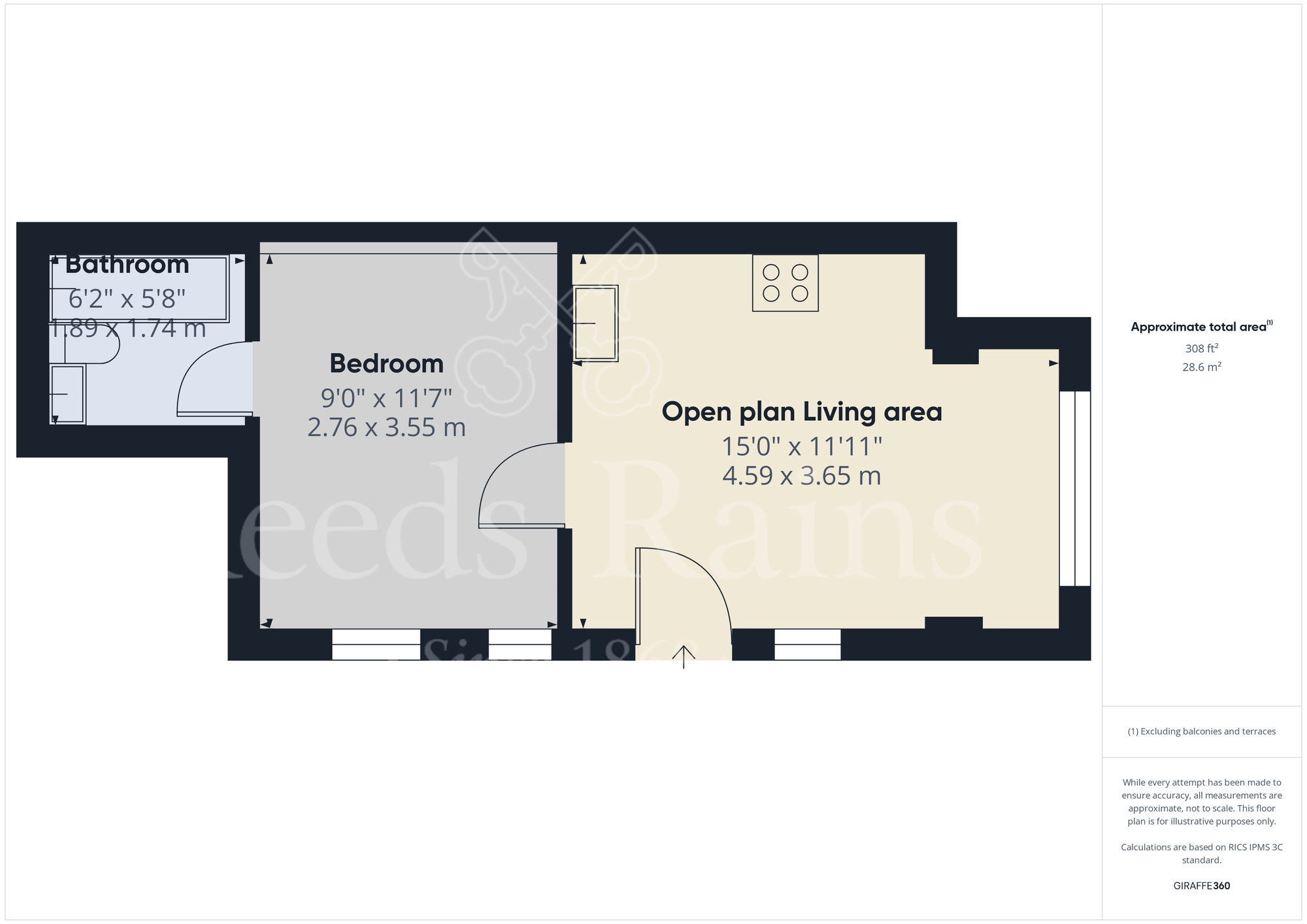Floorplan of 1 bedroom  Flat to rent, Highfield Road, Dartford, DA1