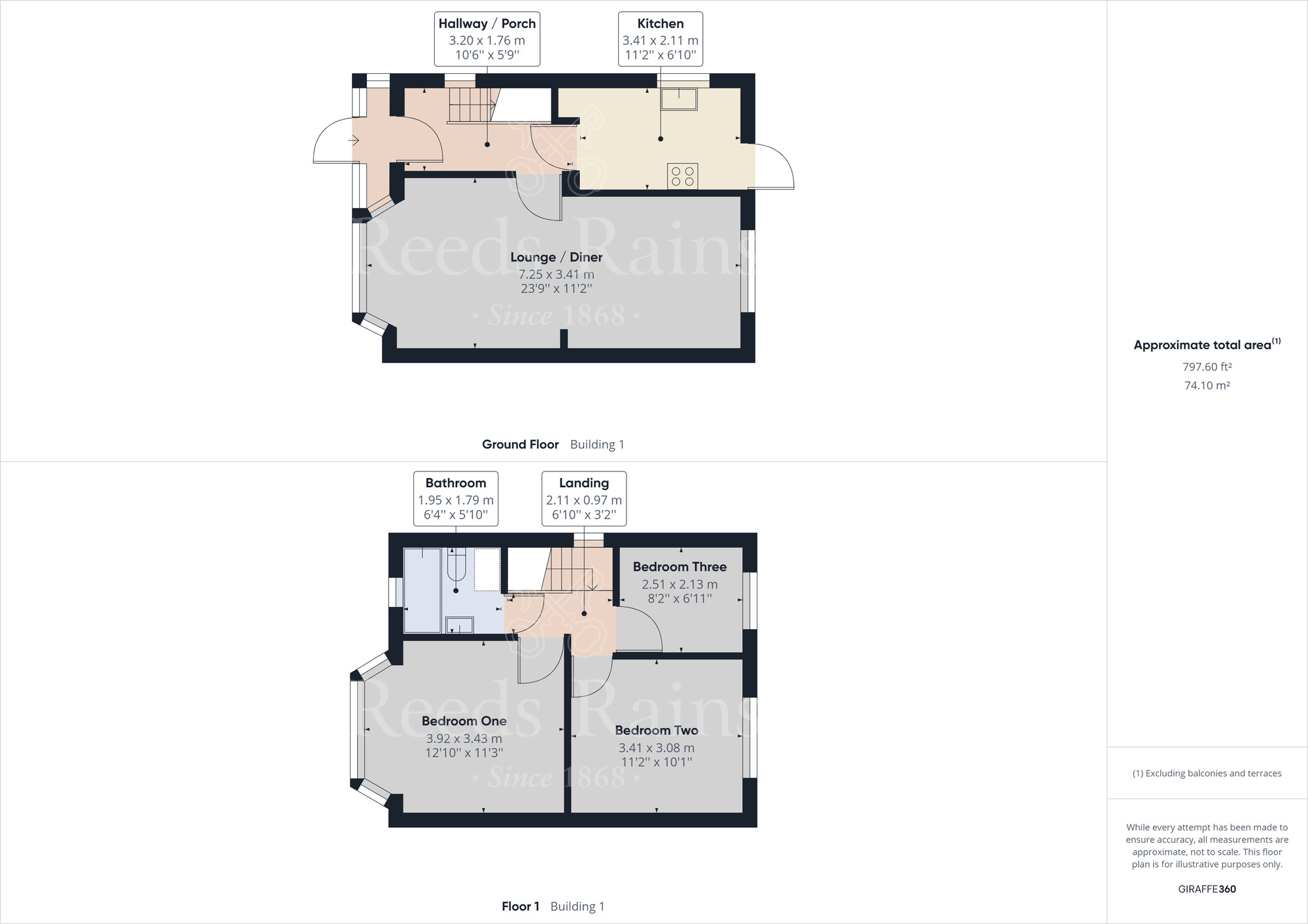 Floorplan of 3 bedroom Semi Detached House to rent, Marina Drive, Dartford, DA1