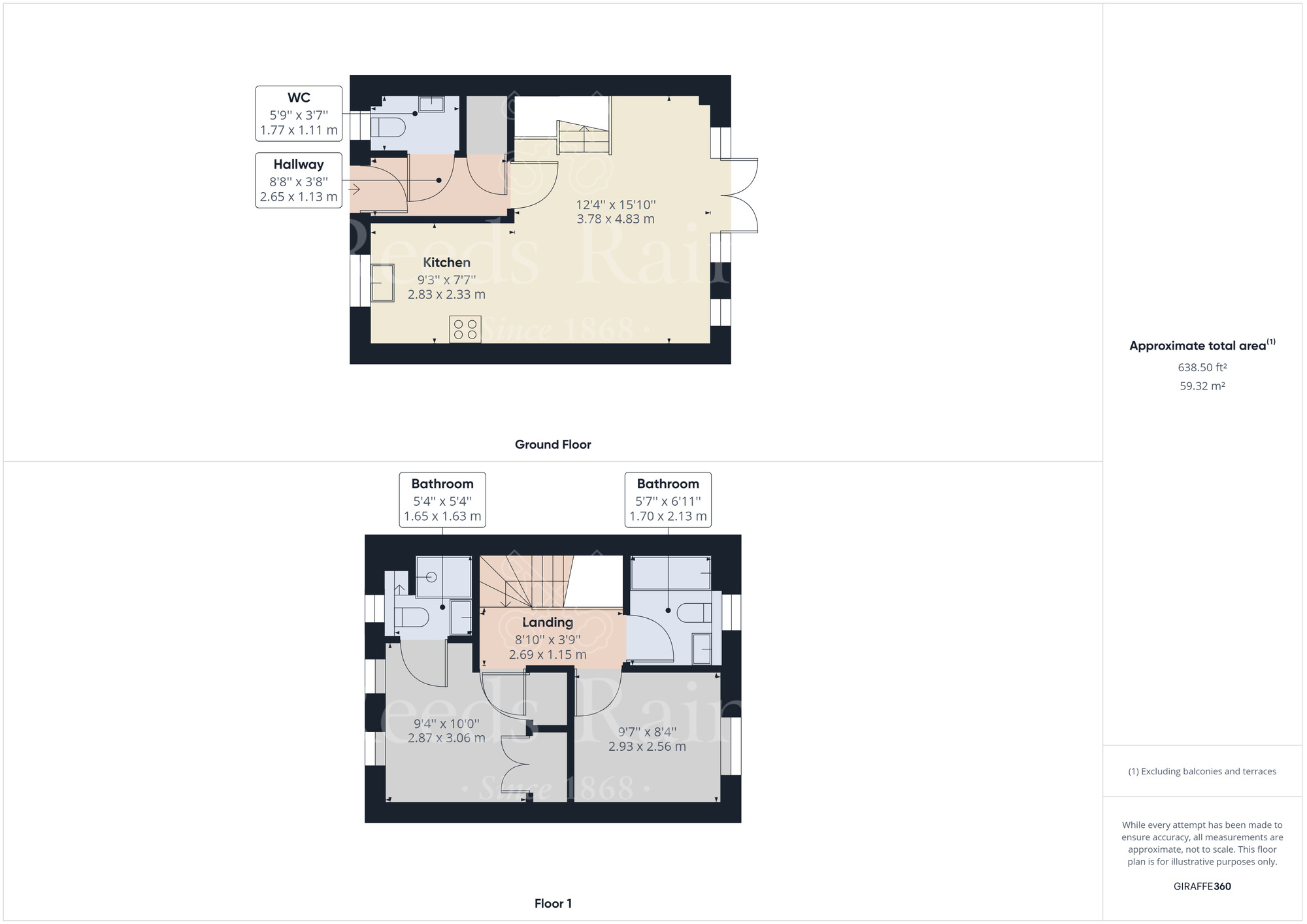 Floorplan of 2 bedroom Mid Terrace House to rent, Vaughan Avenue, Greenhithe, Kent, DA9