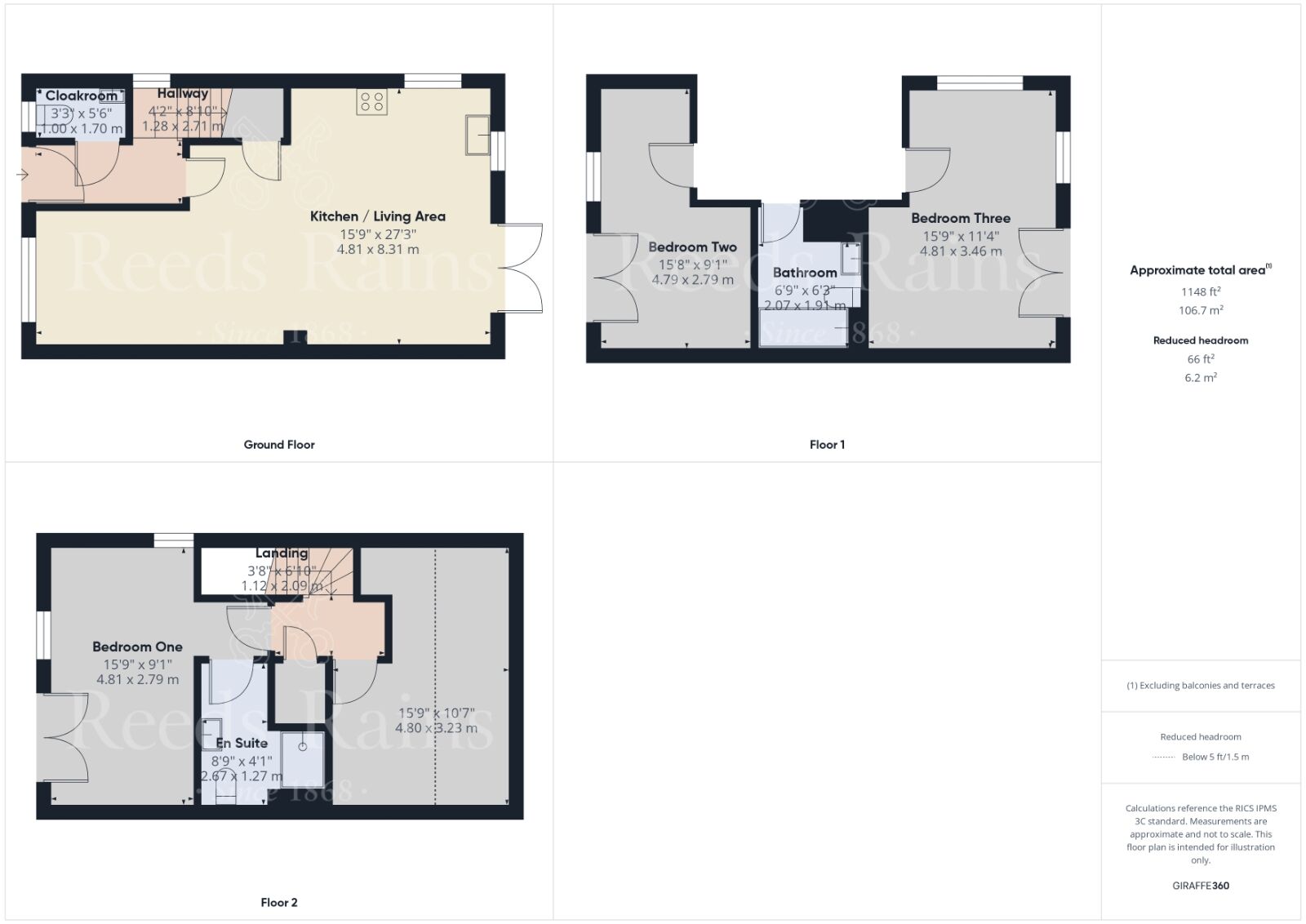 Floorplan of 3 bedroom Mid Terrace House to rent, Birdwood Avenue, Dartford, DA1