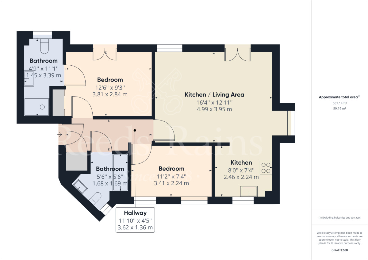 Floorplan of 2 bedroom  Flat to rent, Sandpiper Close, Greenhithe, Kent, DA9