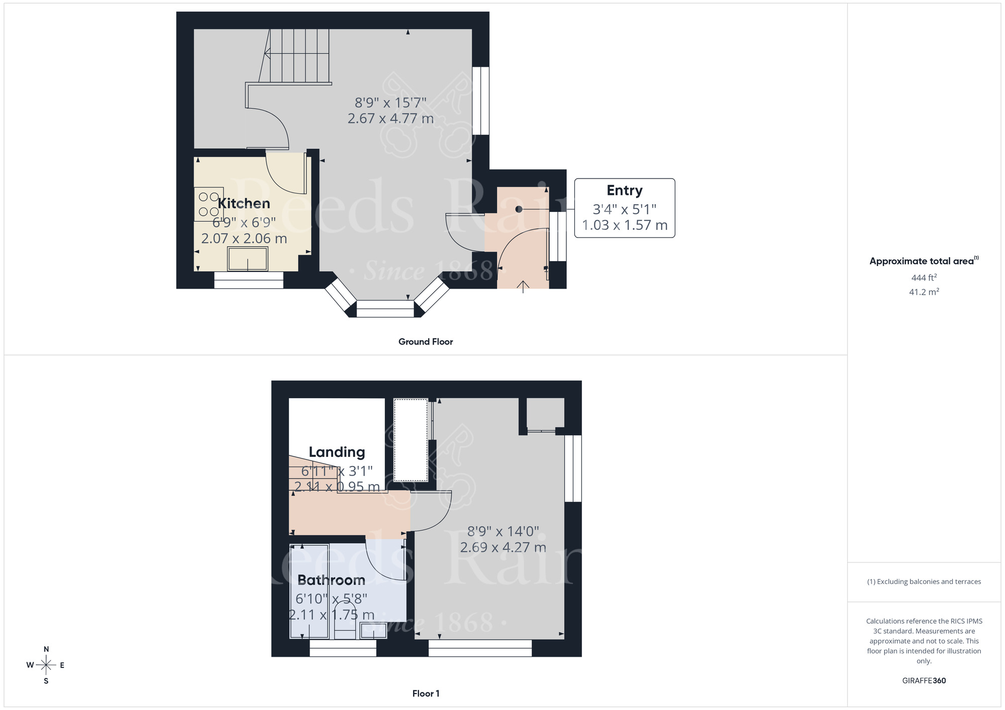 Floorplan of 1 bedroom Mid Terrace House to rent, Blackmans Close, Dartford, Kent, DA1