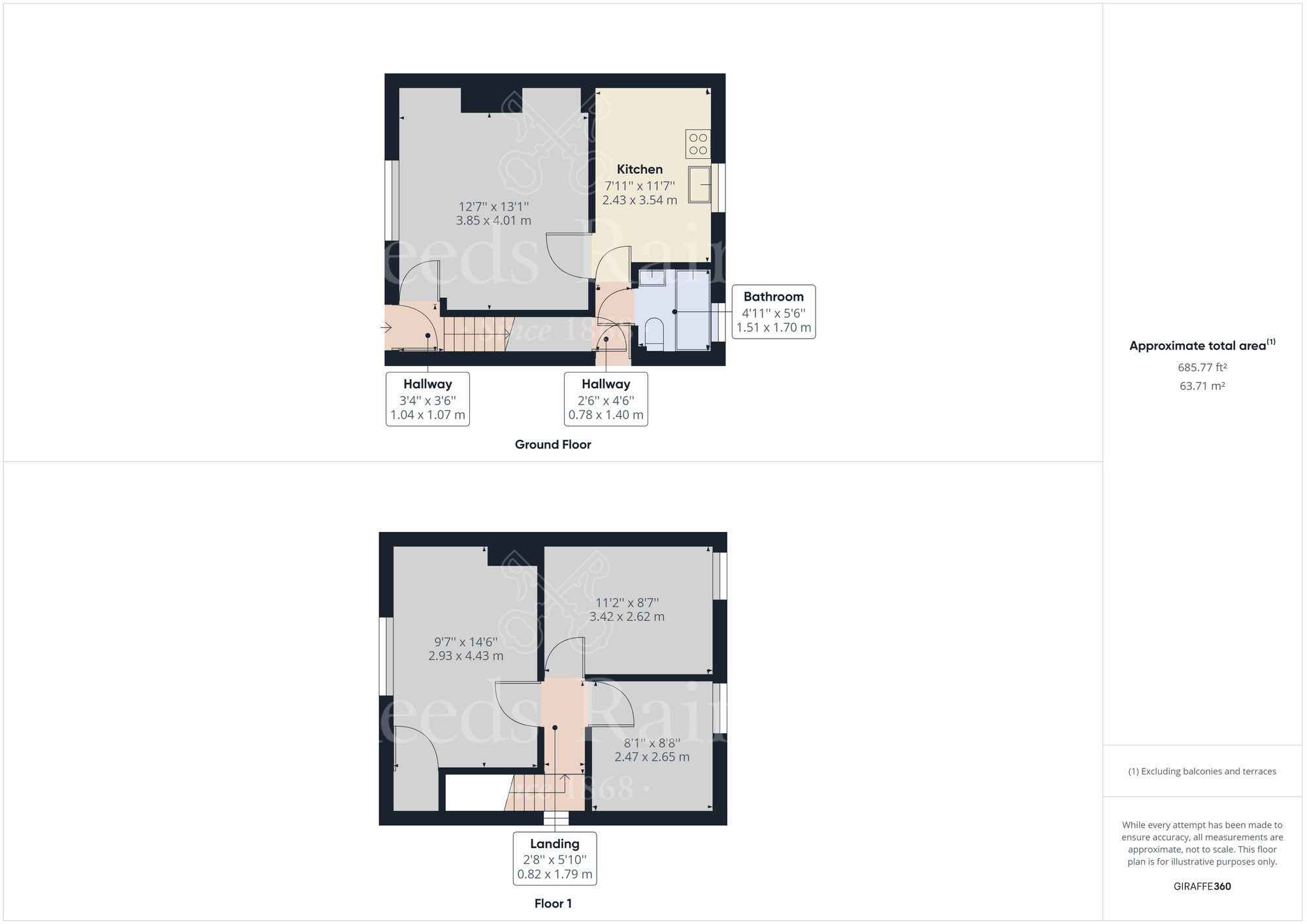 Floorplan of 3 bedroom End Terrace House to rent, St. Vincents Road, Dartford, Kent, DA1