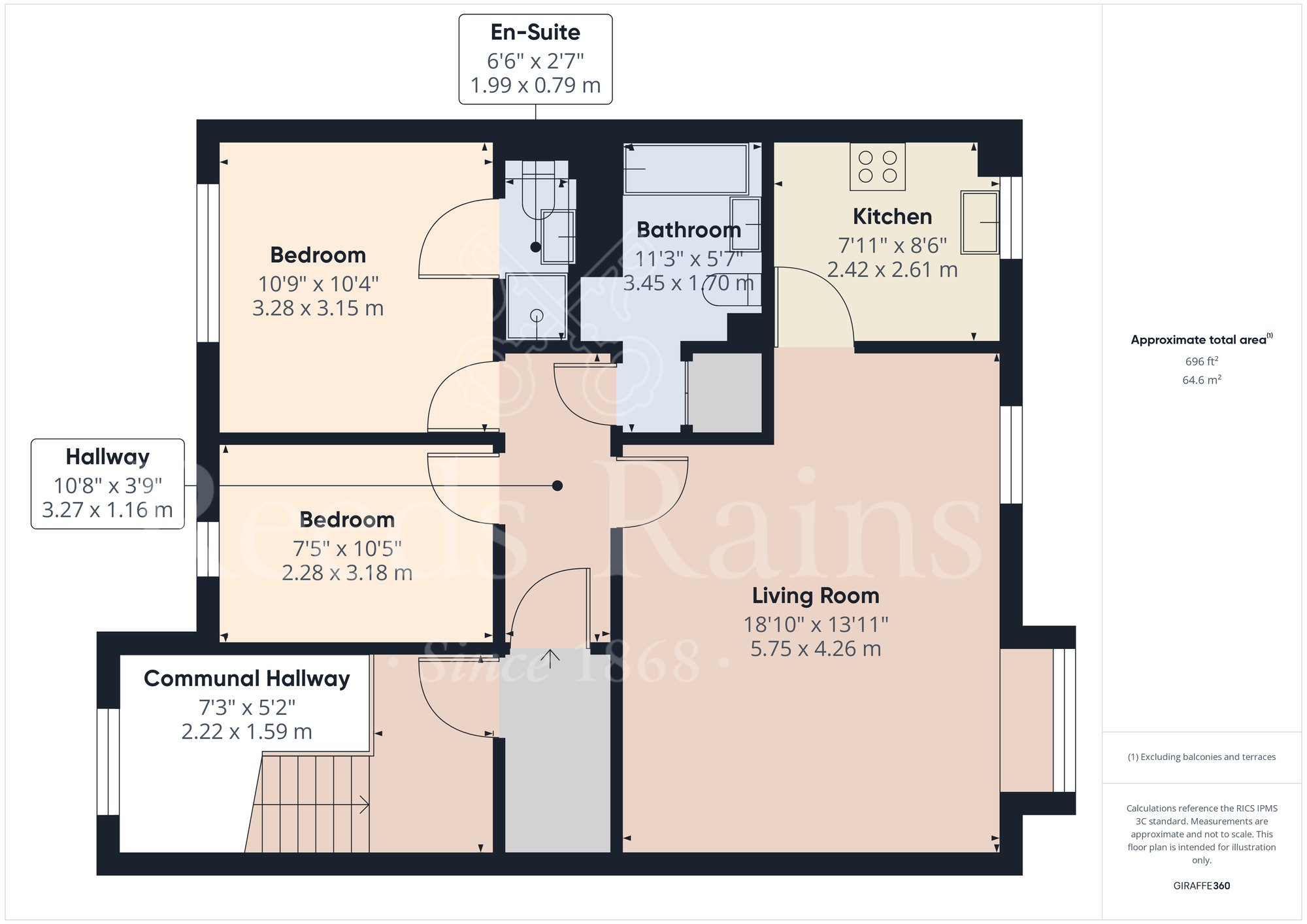 Floorplan of 2 bedroom  Flat for sale, Dunlop Close, Dartford, Kent, DA1