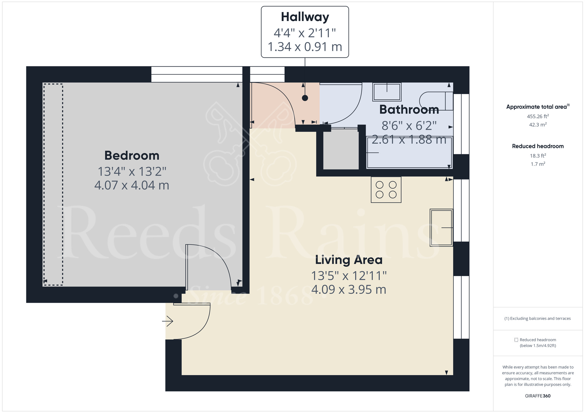 Floorplan of 1 bedroom  Flat to rent, Cobham Terrace, Bean Road, Kent, DA9