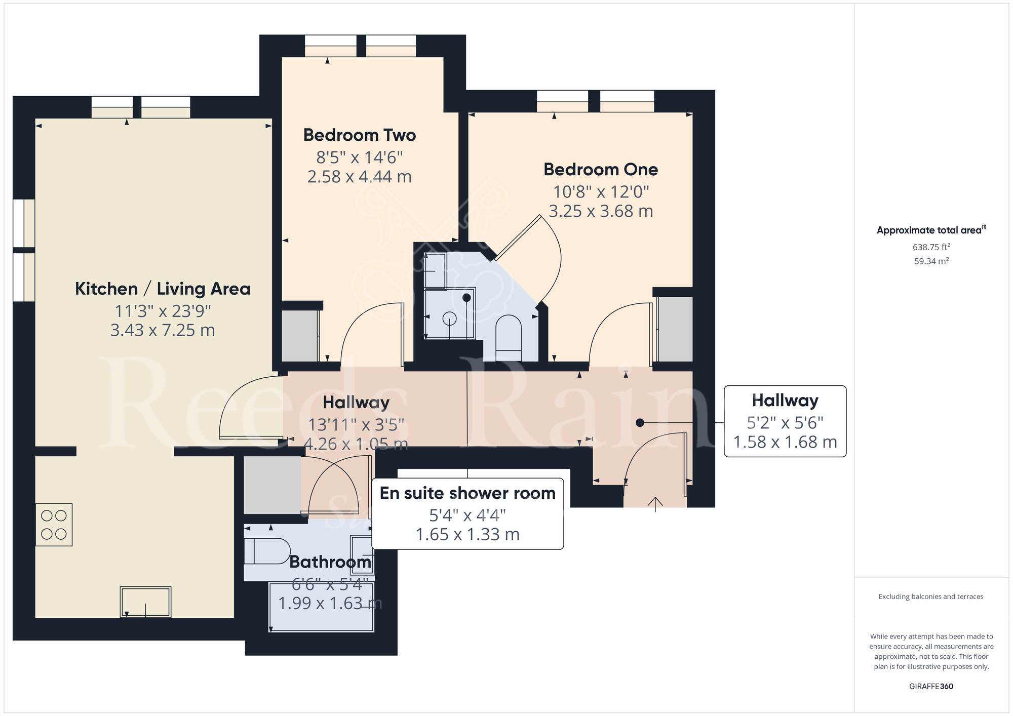 Floorplan of 2 bedroom  Flat for sale, Crawford Avenue, Dartford, Kent, DA1