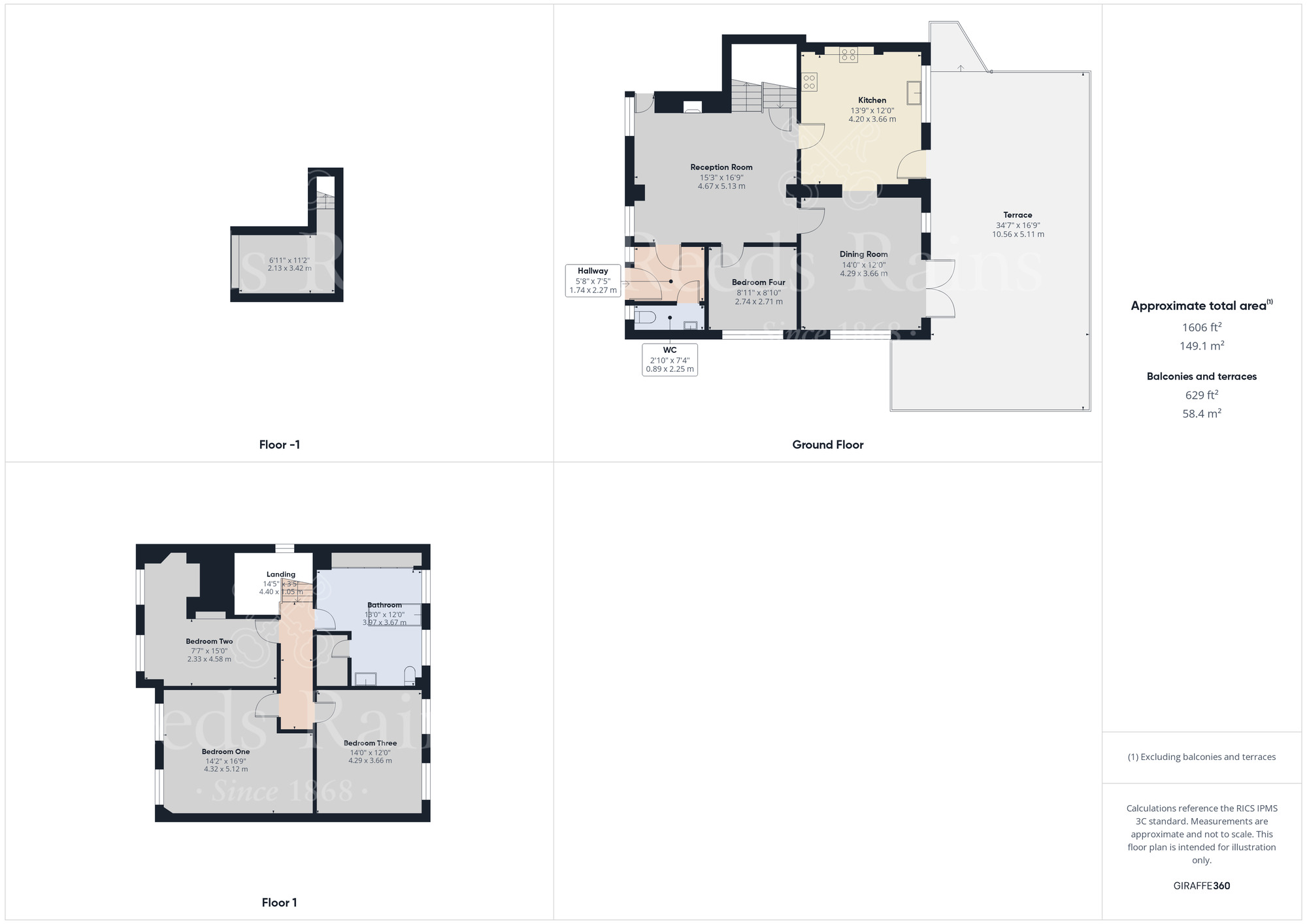 Floorplan of 3 bedroom Detached House for sale, Highcross Road, Southfleet, Kent, DA13