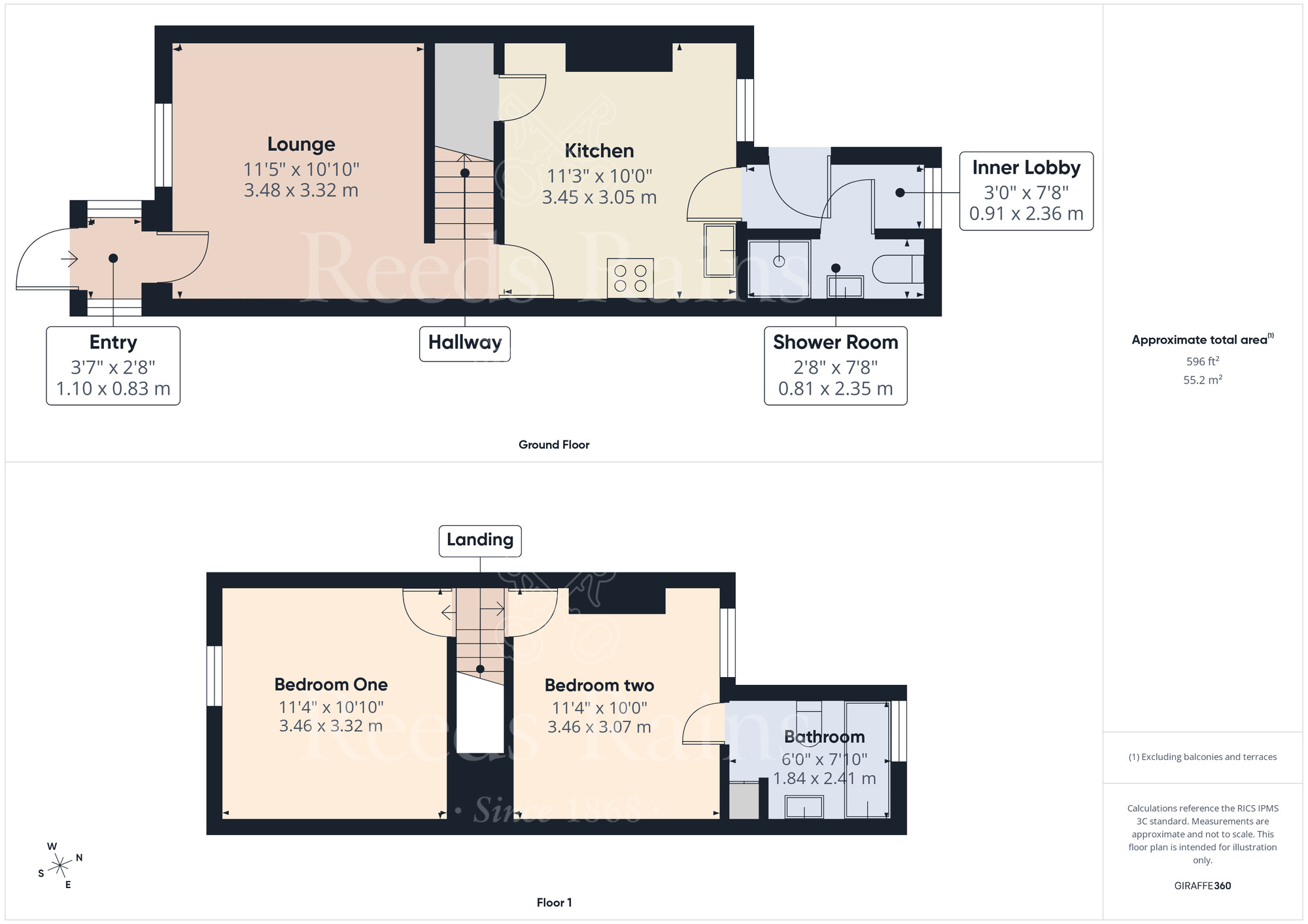 Floorplan of 2 bedroom Mid Terrace House for sale, East Hill, Dartford, Kent, DA1