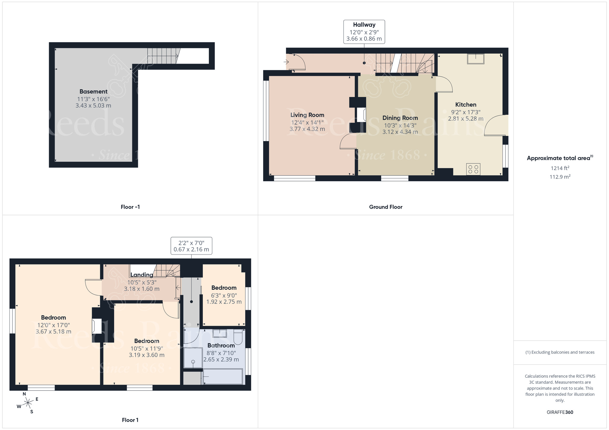 Floorplan of 3 bedroom End Terrace House for sale, St. Albans Road, Dartford, Kent, DA1
