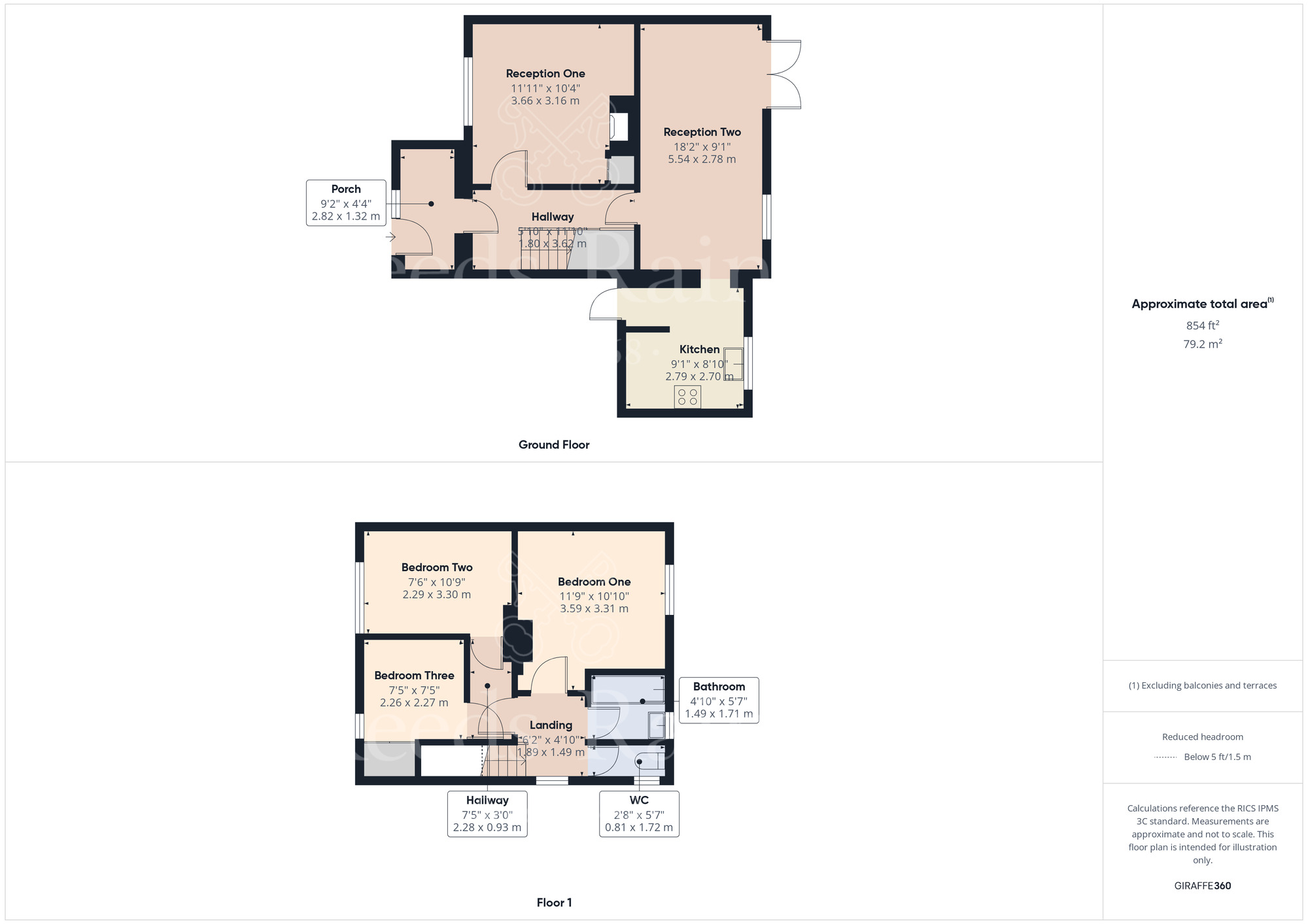 Floorplan of 3 bedroom Semi Detached House for sale, Trevithick Drive, Dartford, Kent, DA1