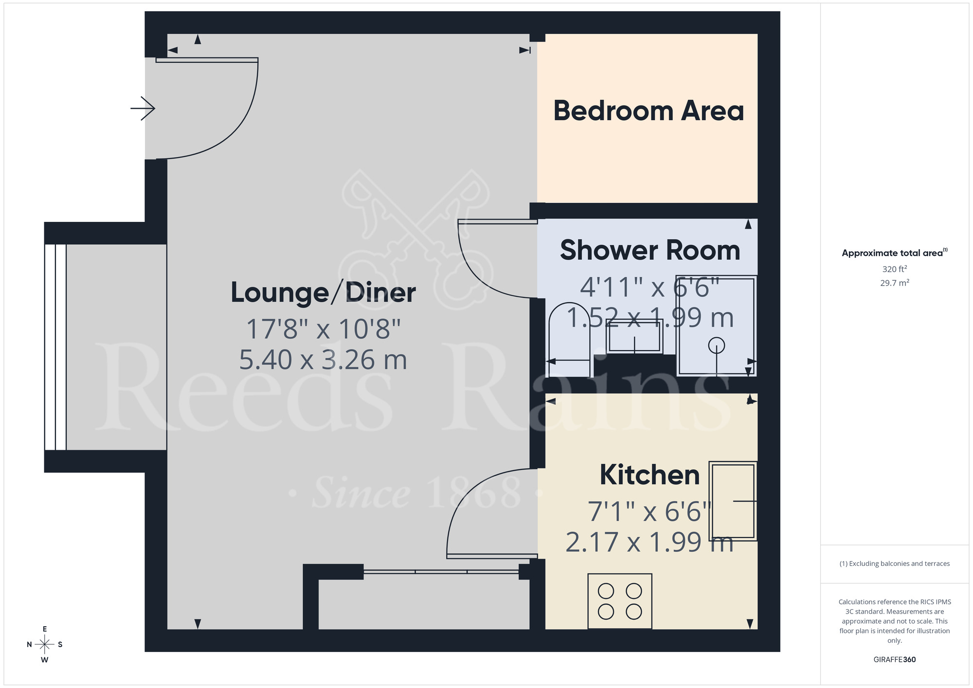 Floorplan of 1 bedroom Flat for sale, Knights Manor Way, Dartford, Kent, DA1