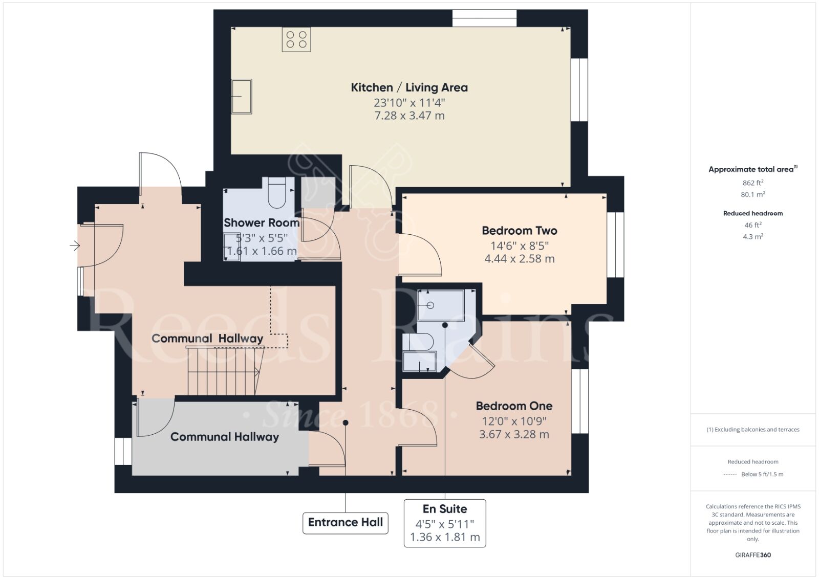 Floorplan of 2 bedroom  Flat for sale, Critchley Avenue, Dartford, Kent, DA1