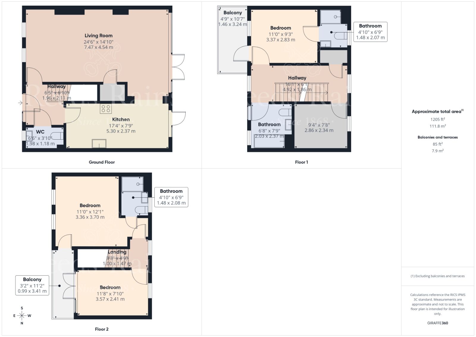 Floorplan of 4 bedroom End Terrace House for sale, Waterstone Way, Greenhithe, Kent, DA9