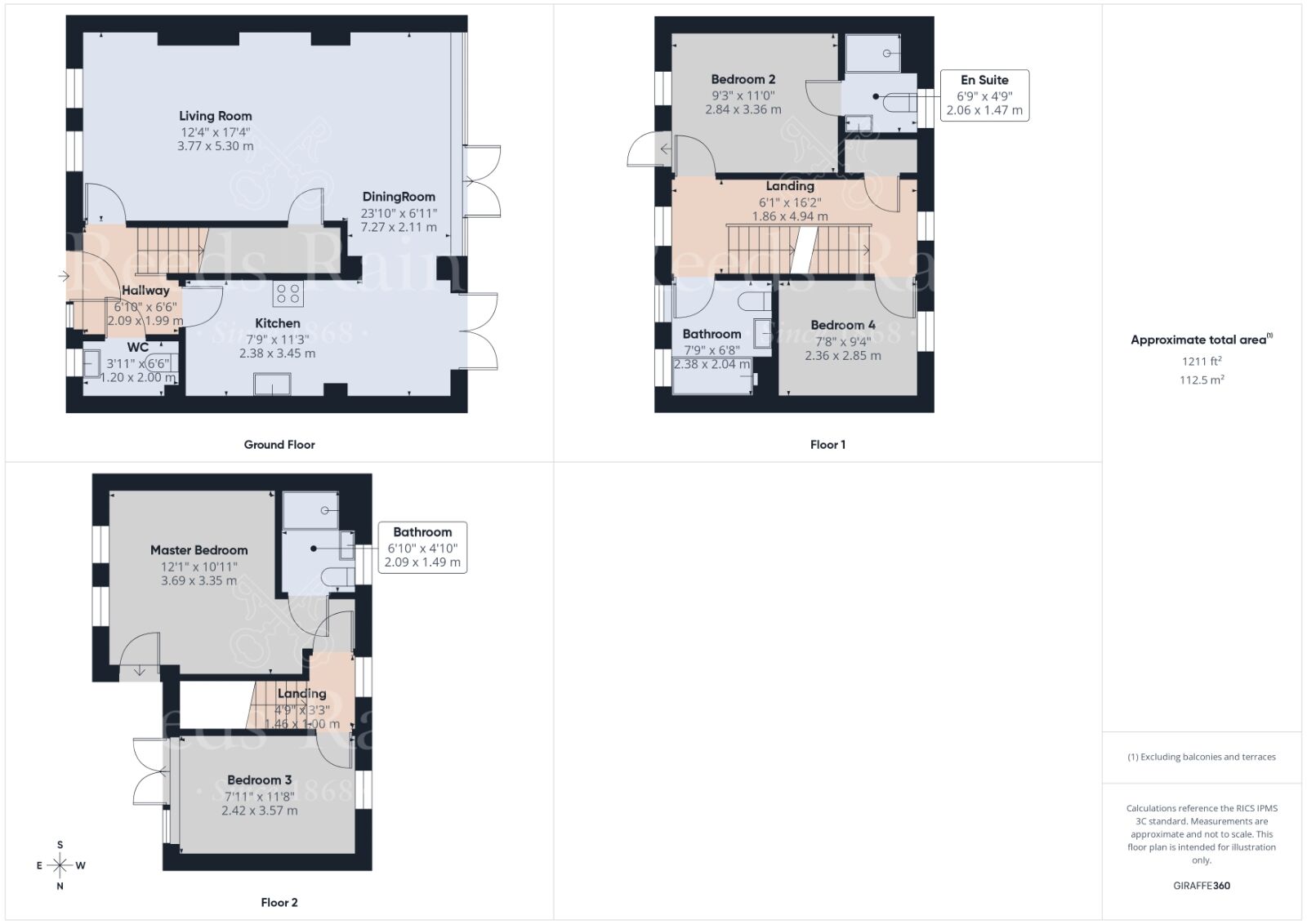 Floorplan of 4 bedroom End Terrace House for sale, Waterstone Way, Greenhithe, Kent, DA9