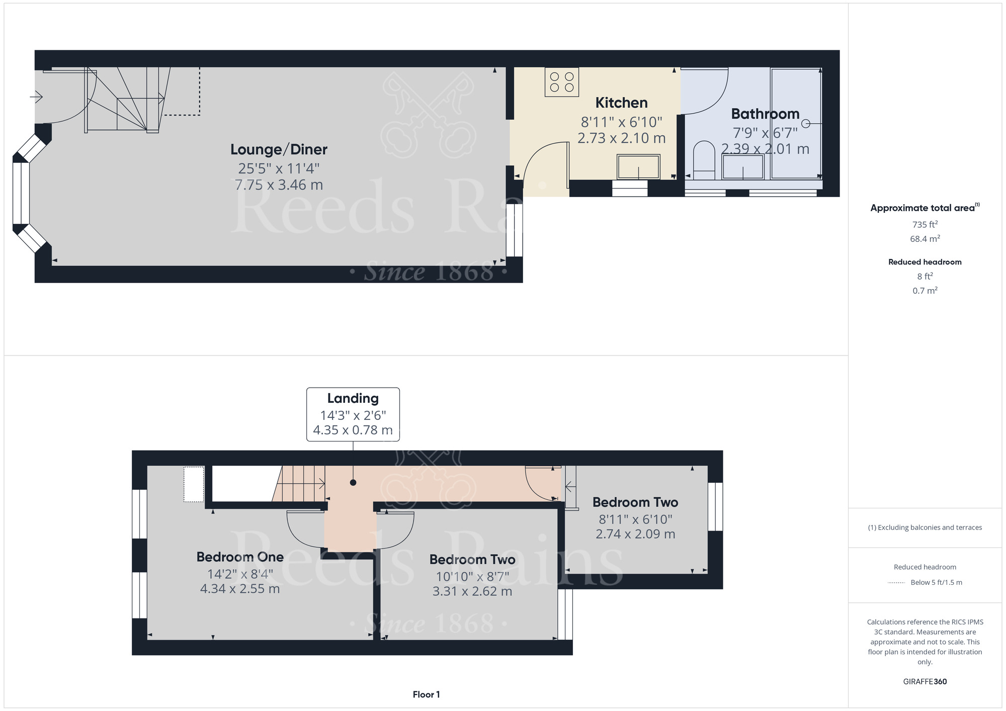 Floorplan of 3 bedroom Semi Detached House to rent, St. Vincents Road, Dartford, Kent, DA1