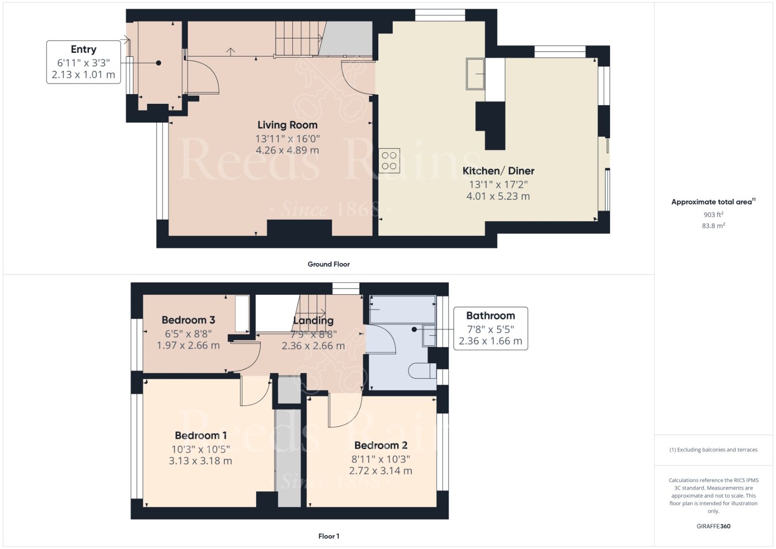 Floorplan of 3 bedroom Semi Detached House for sale, Lonsdale Crescent, Dartford, Kent, DA2