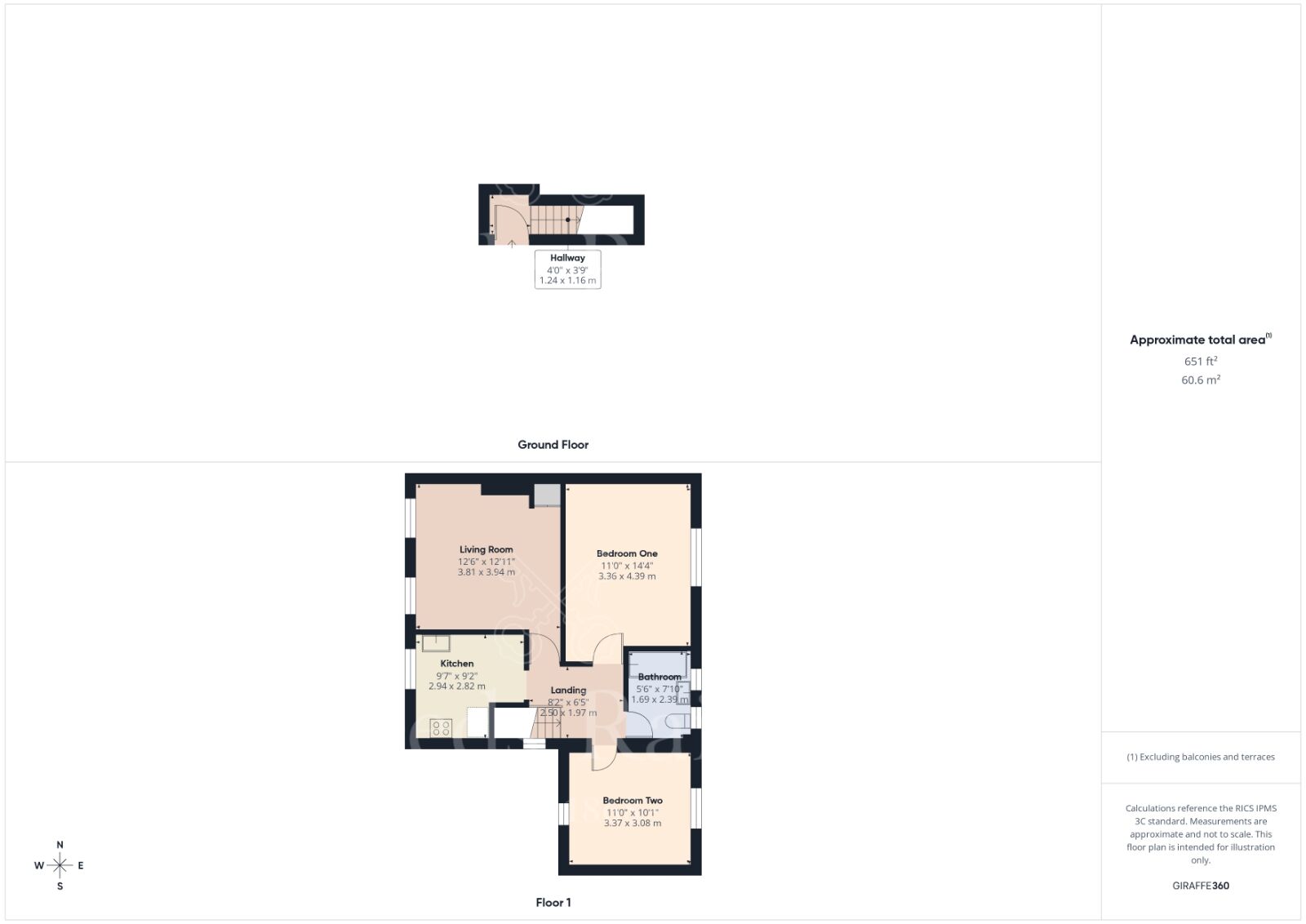 Floorplan of 2 bedroom Flat for sale, Wellcome Avenue, Dartford, Kent, DA1