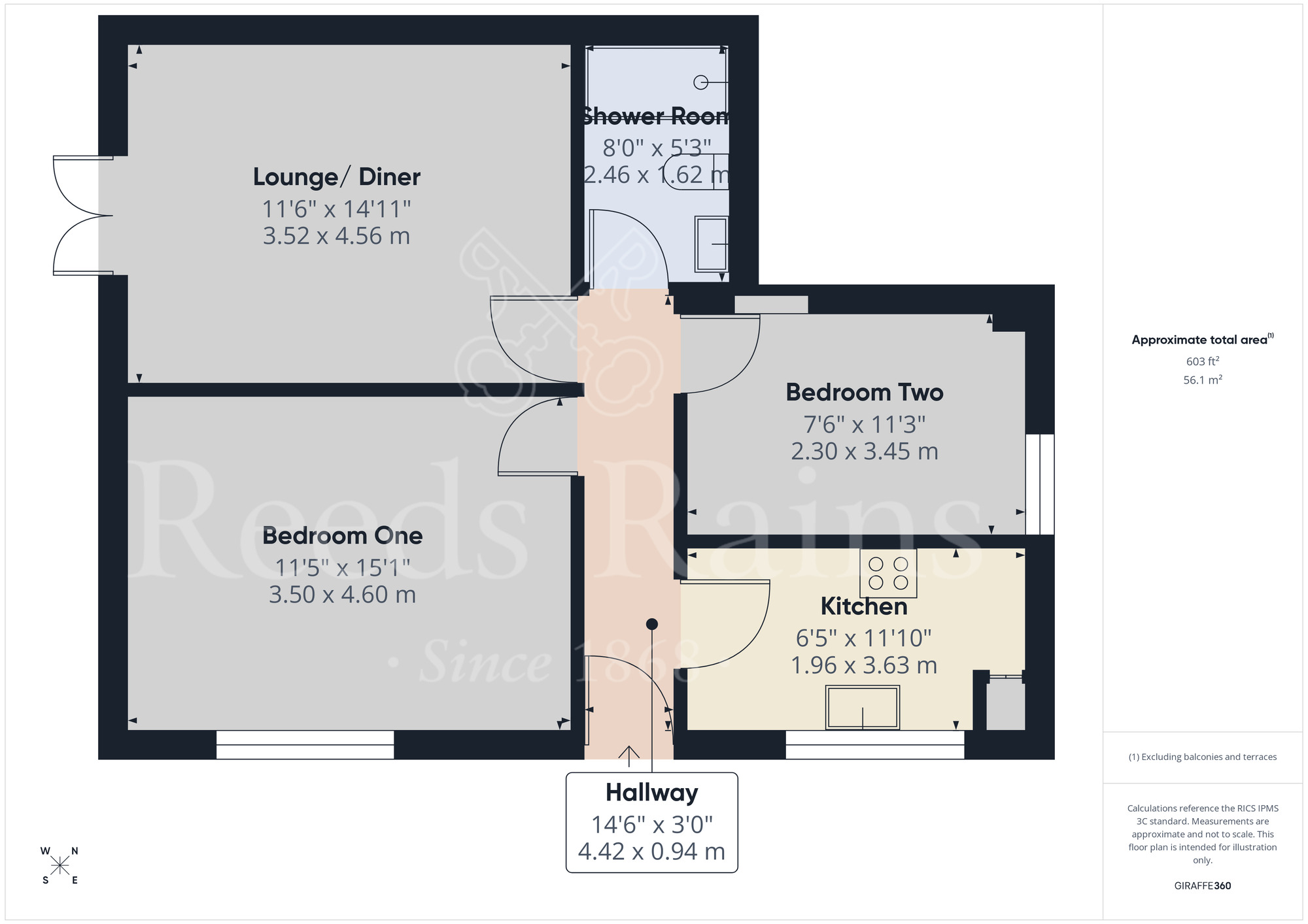 Floorplan of 2 bedroom  Flat to rent, Gorringe Avenue, South Darenth, Kent, DA4