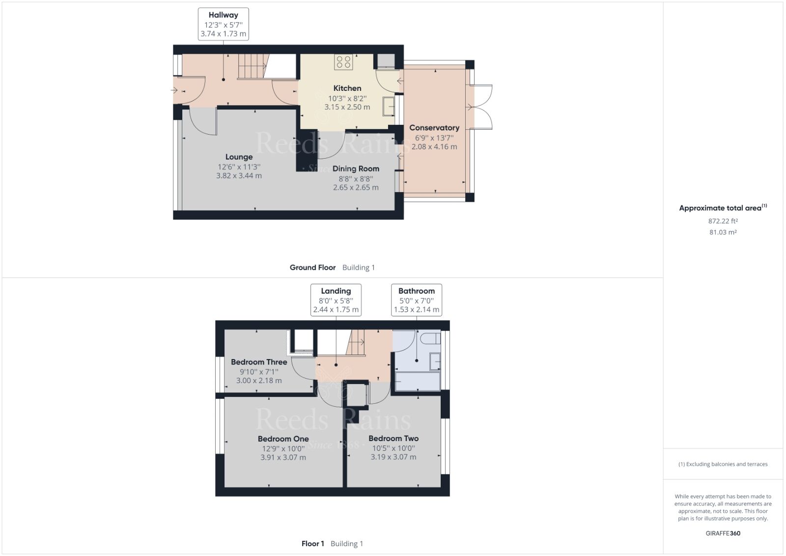 Floorplan of 3 bedroom Mid Terrace House for sale, Cairns Close, Dartford, Kent, DA1