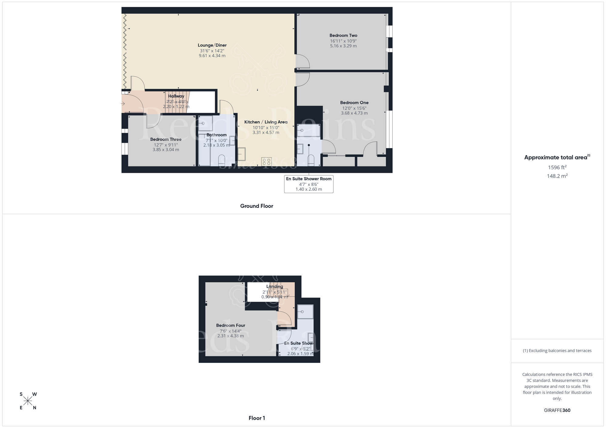 Floorplan of 4 bedroom Semi Detached House to rent, Betsham Road, Southfleet, Kent, DA13