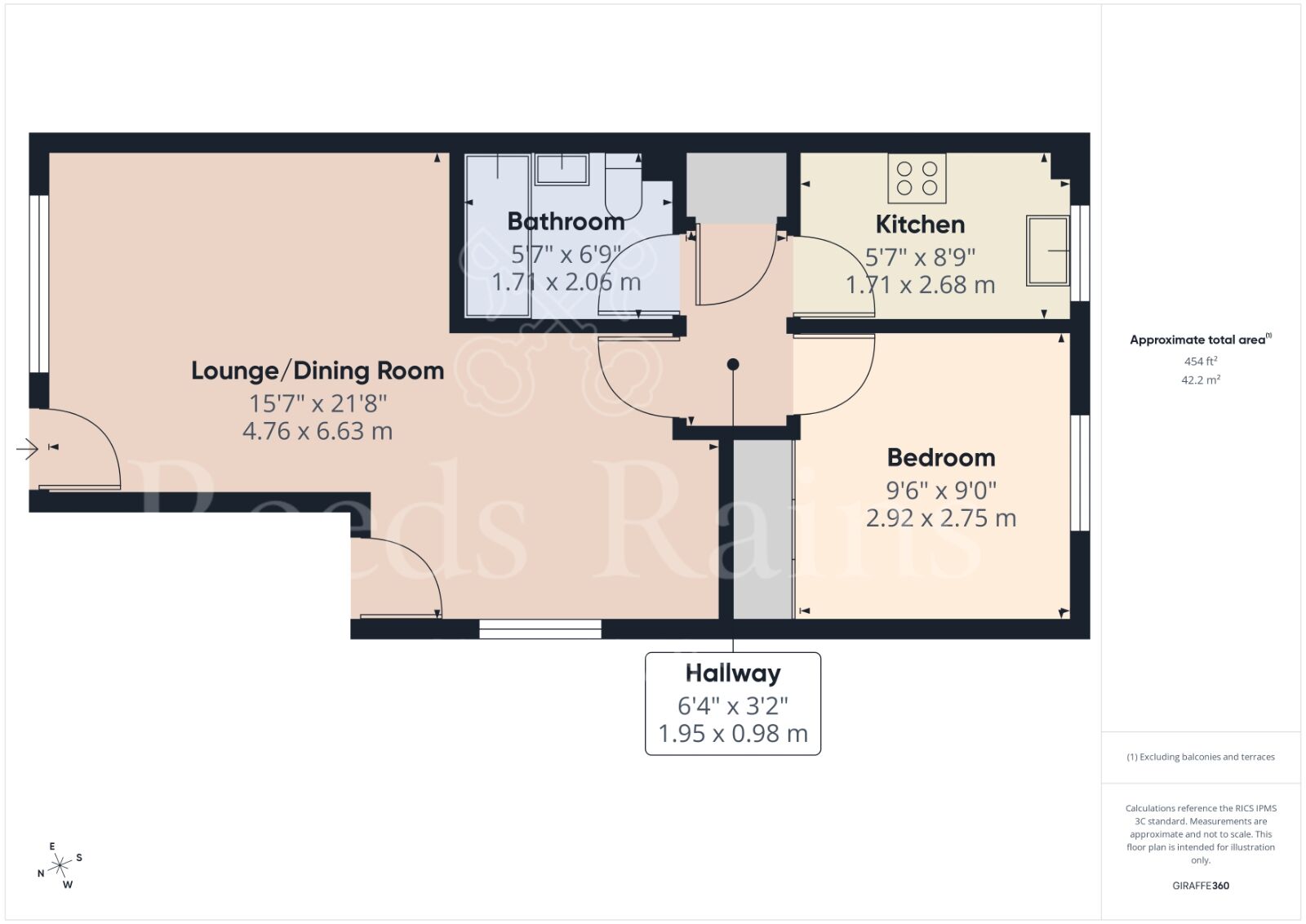 Floorplan of 1 bedroom Flat for sale, Trinity Road, Gravesend, Kent, DA12