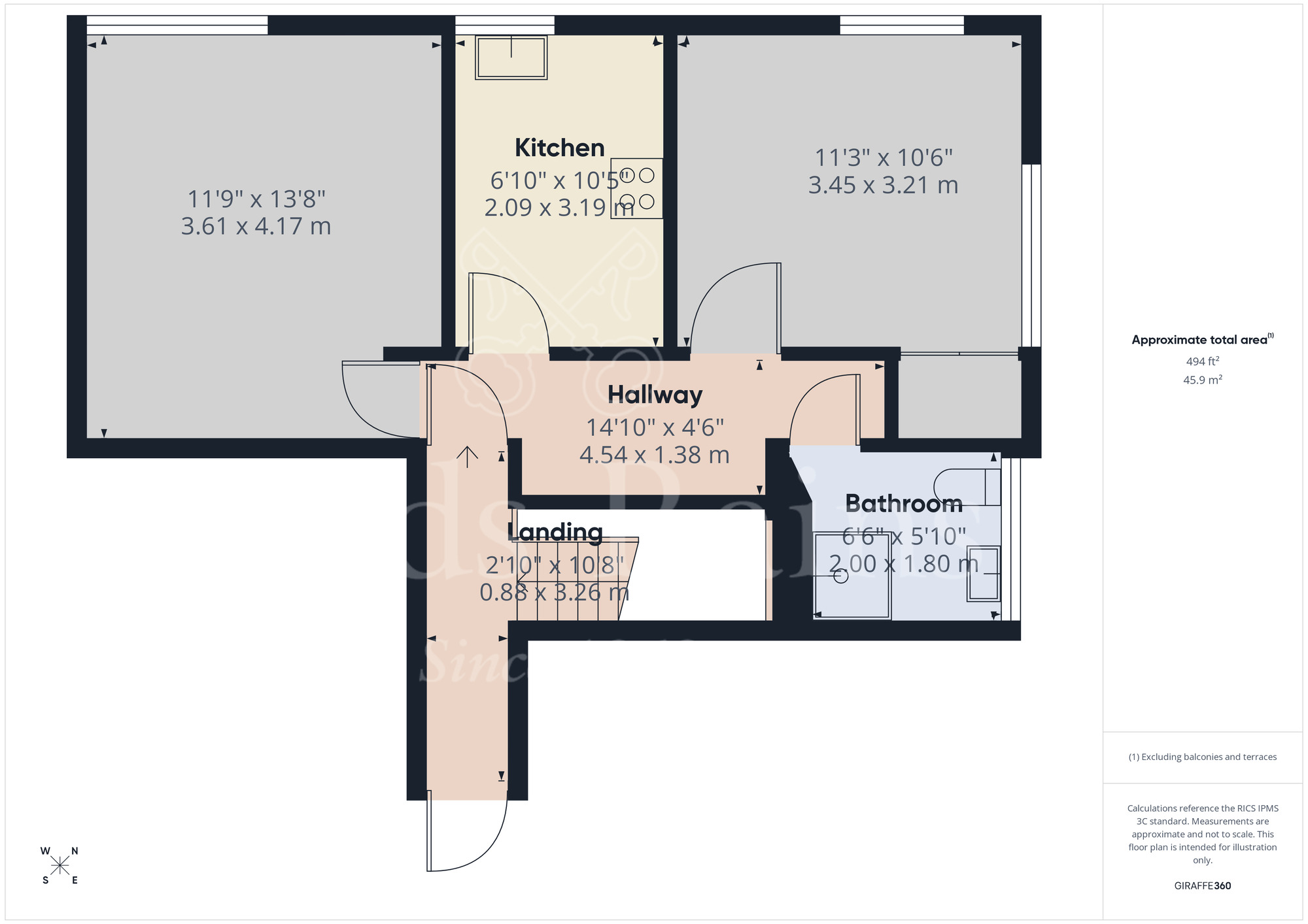 Floorplan of 1 bedroom Flat to rent, Gorringe Avenue, South Darenth, Kent, DA4