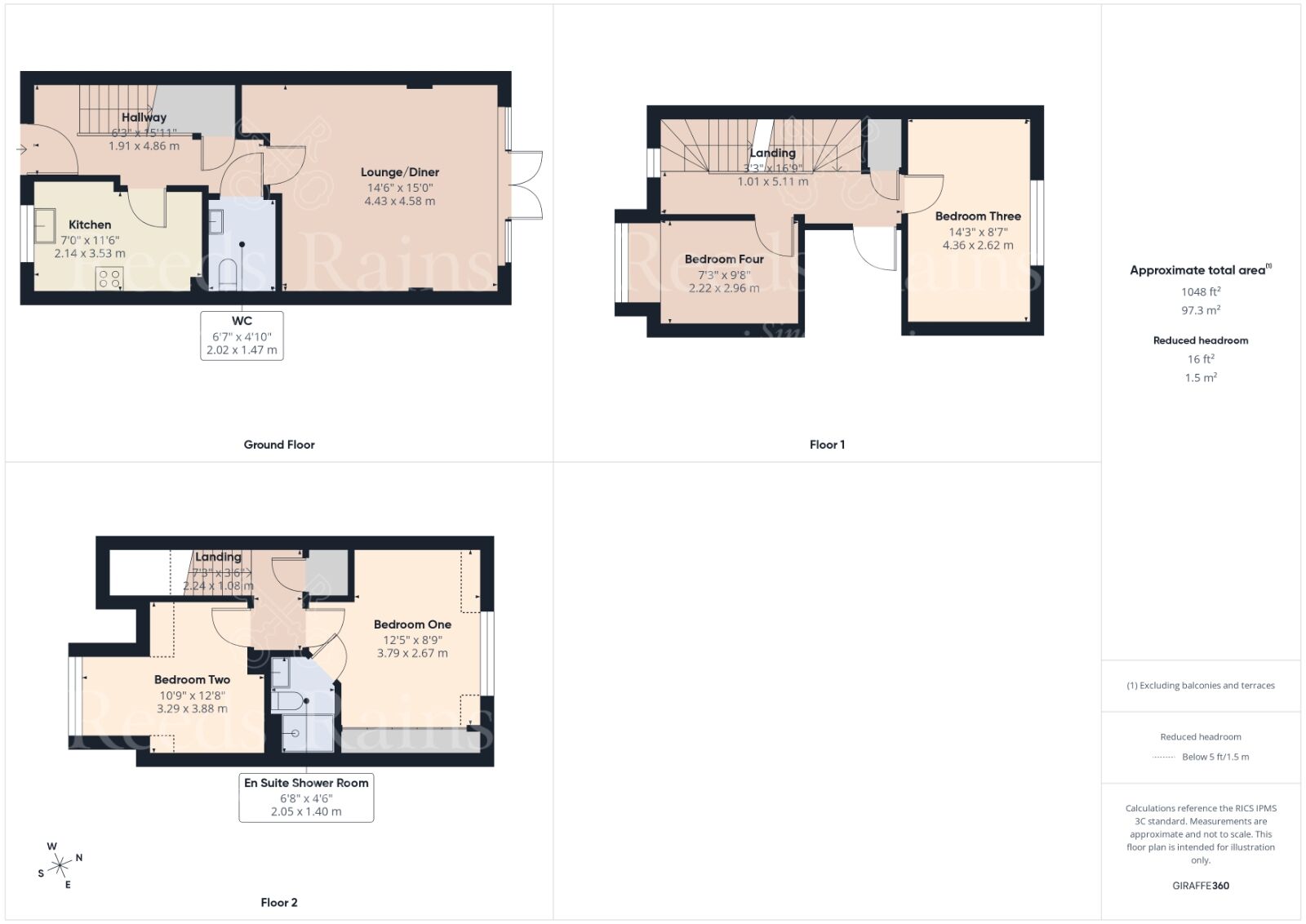 Floorplan of 4 bedroom End Terrace House for sale, Stone House Lane, Dartford, Kent, DA2