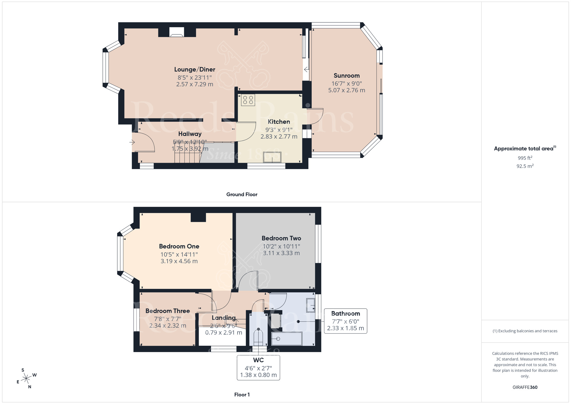 Floorplan of 3 bedroom Semi Detached House for sale, Tudor Close, West Dartford, Kent, DA1