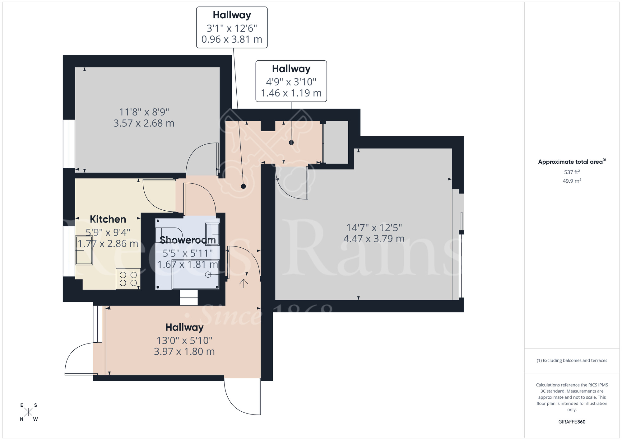 Floorplan of 1 bedroom Flat to rent, Flat 6, South Darenth, Kent, DA4