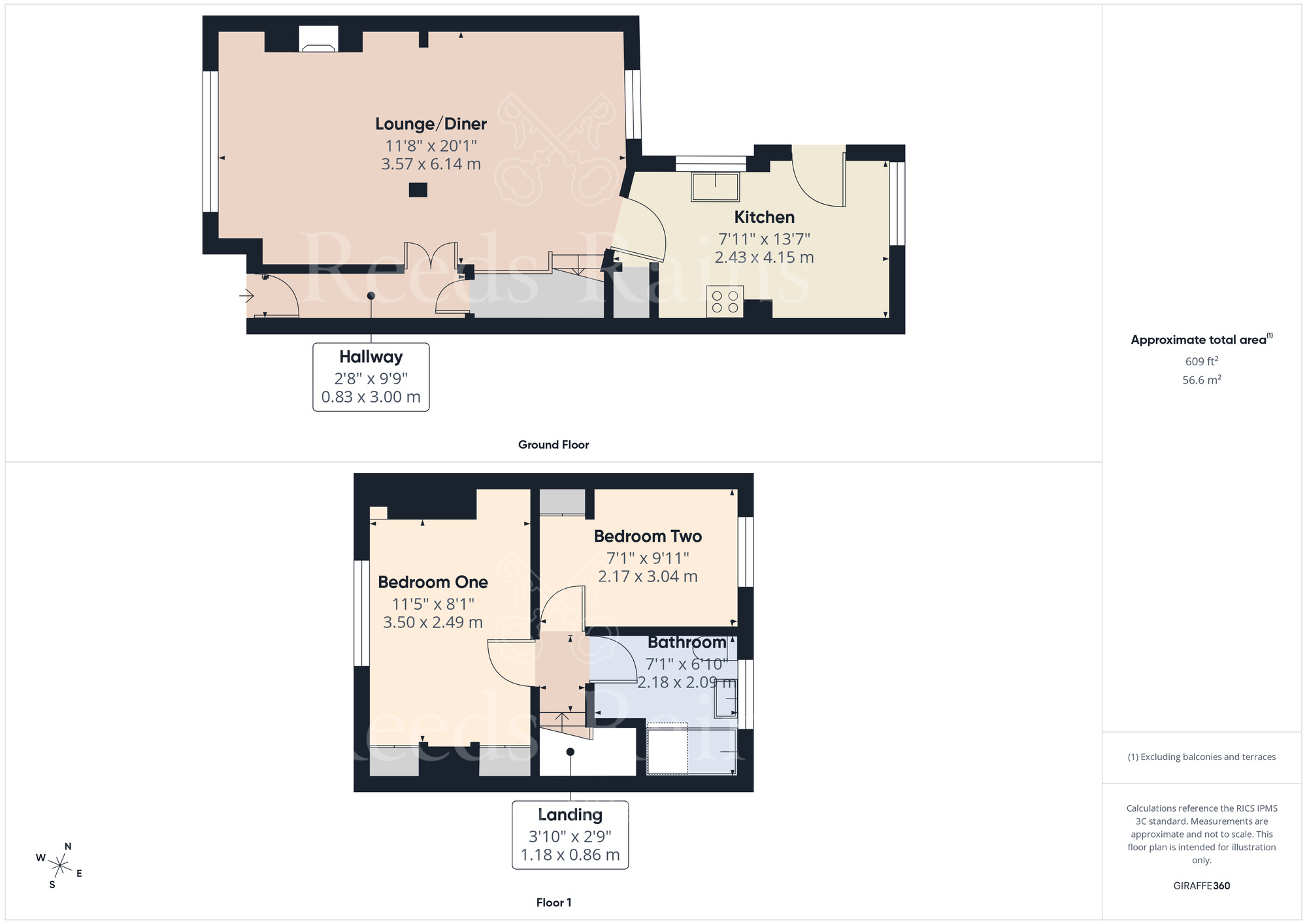 Floorplan of 2 bedroom Mid Terrace House for sale, Ivy Close, Dartford, Kent, DA1