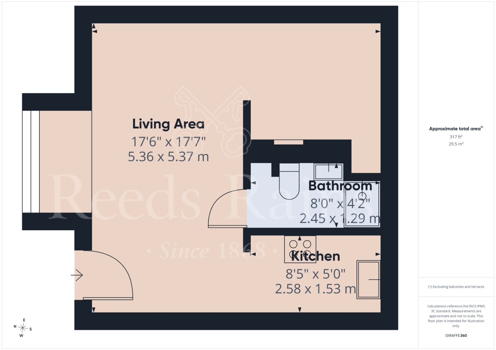 Floorplan of 1 bedroom Flat for sale, Knights Manor Way, Dartford, Kent, DA1