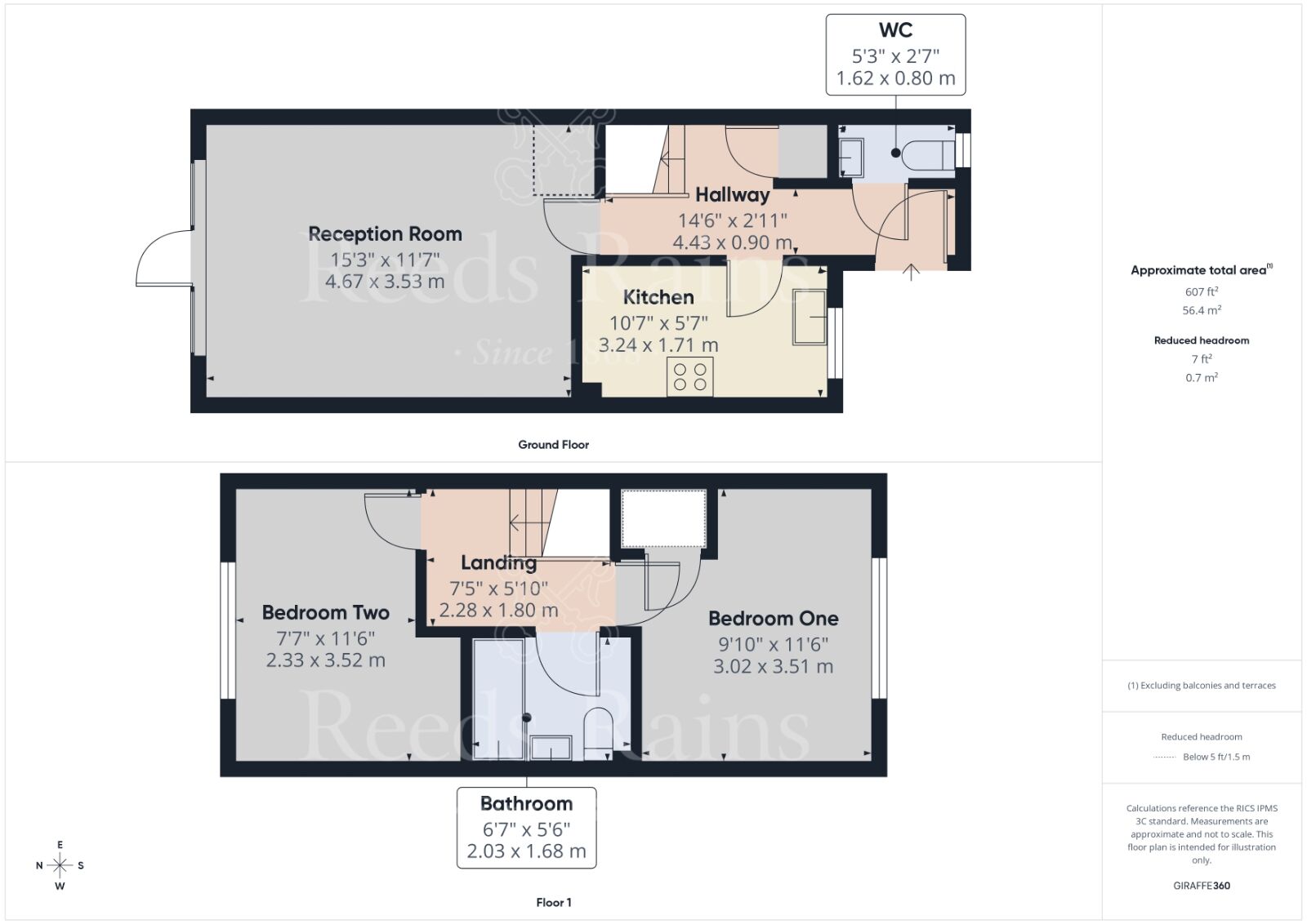 Floorplan of 2 bedroom Mid Terrace House for sale, Cugley Road, Dartford, Kent, DA2