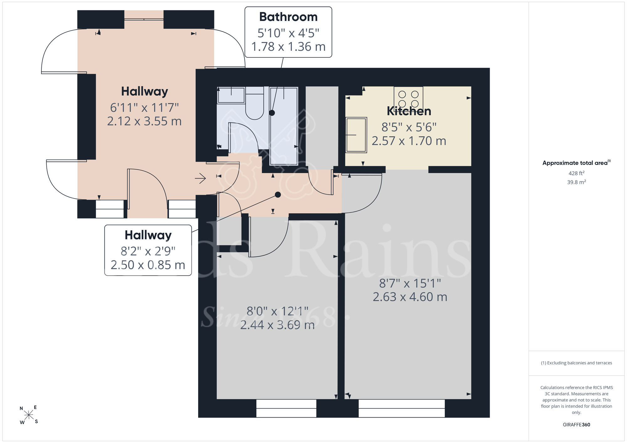 Floorplan of 1 bedroom Flat for sale, Churchill Close, Dartford, Kent, DA1