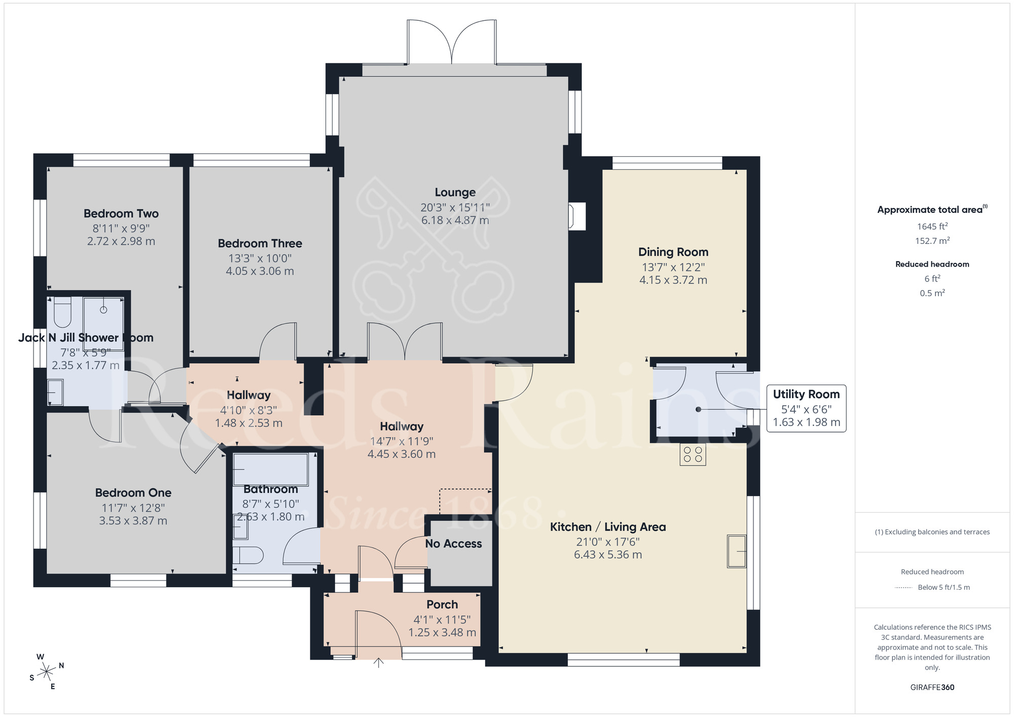 Floorplan of 3 bedroom Detached Bungalow to rent, Betsham Road, Southfleet, Kent, DA13