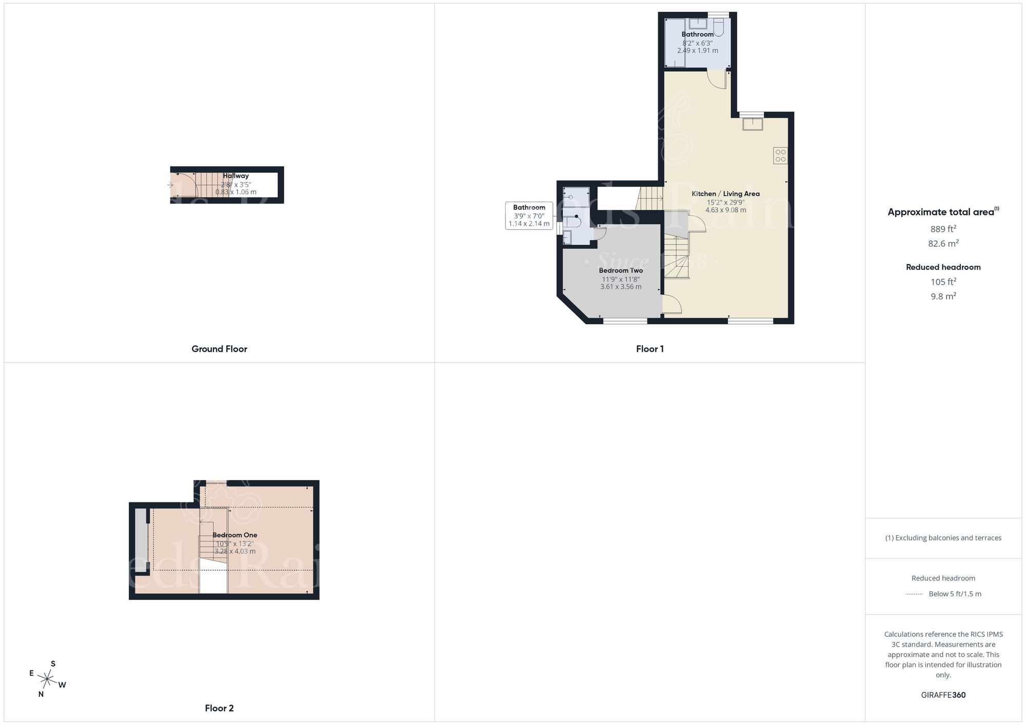 Floorplan of 2 bedroom Flat to rent, Manor Road, Swanscombe, Kent, DA10