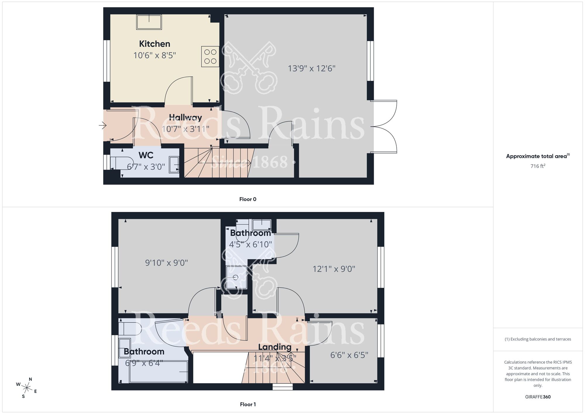 Floorplan of 3 bedroom House to rent, Harle Oval, Bowburn, Durham, DH6