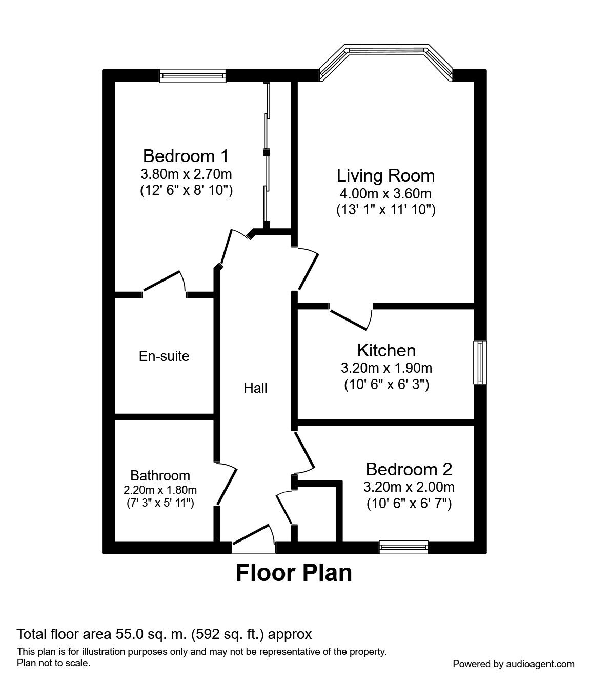 Floorplan of 2 bedroom  Flat to rent, The Sidings, Durham, DH1