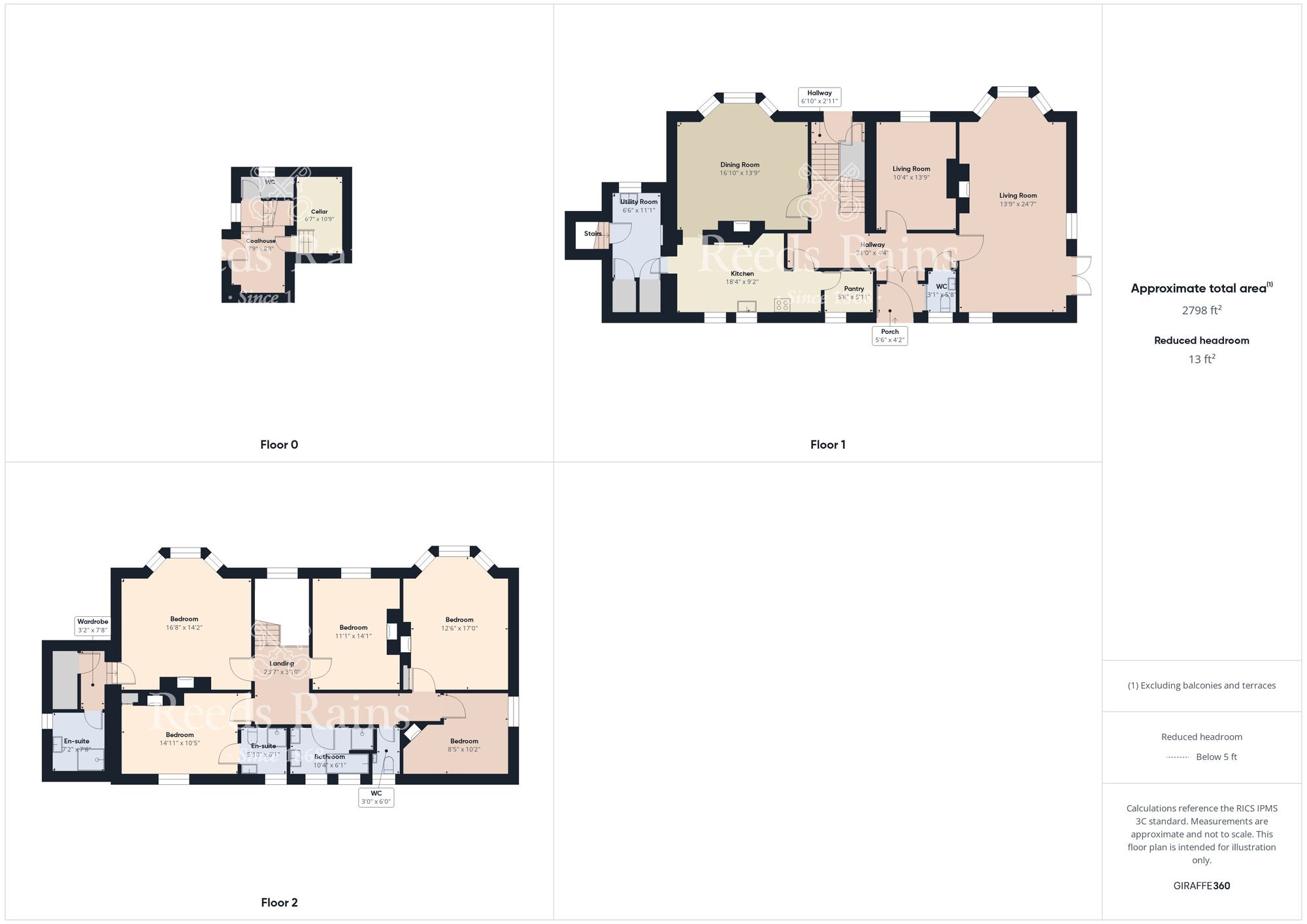 Floorplan of 5 bedroom Detached House for sale, Station Road, Witton Le Wear, Durham, DL14